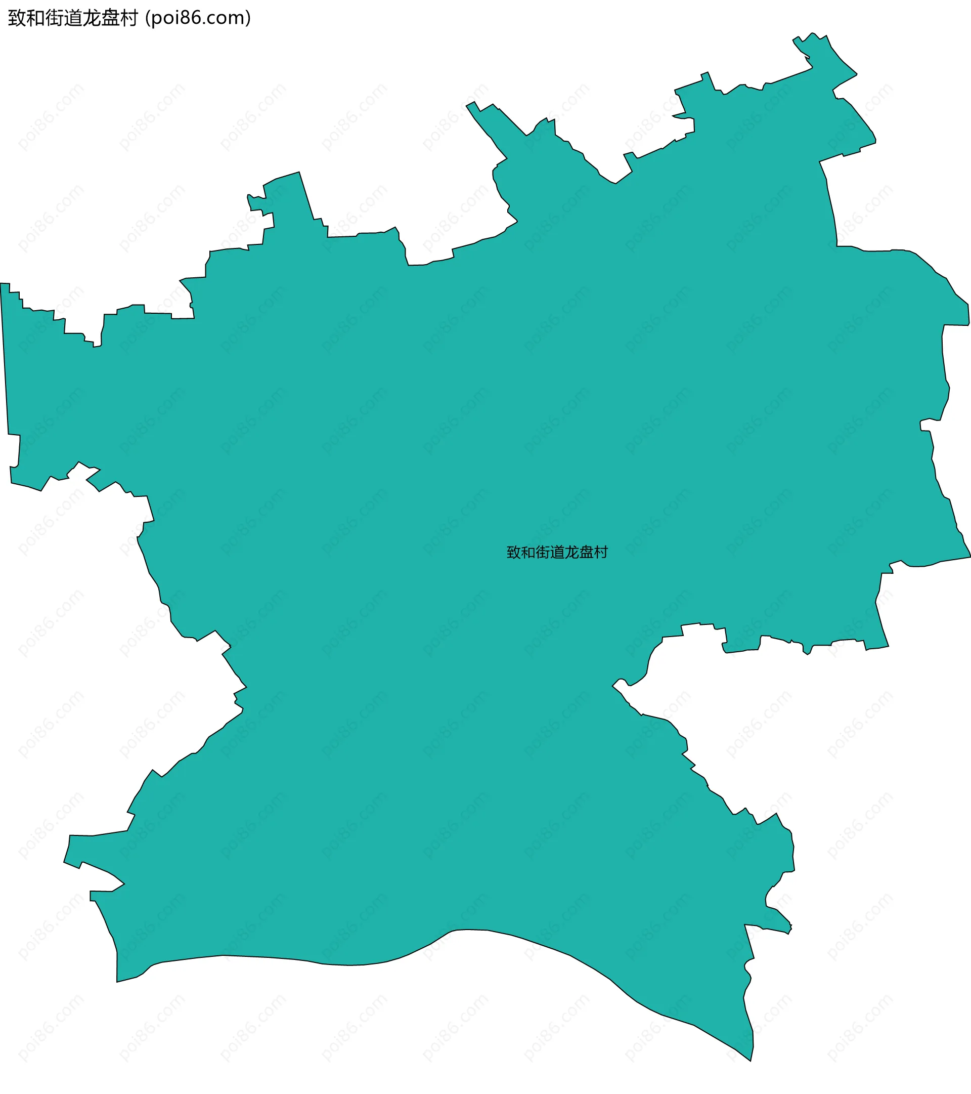 致和街道龙盘村边界地图