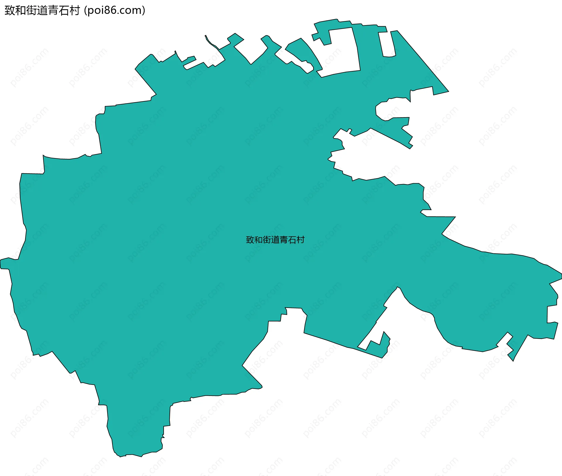 致和街道青石村边界地图