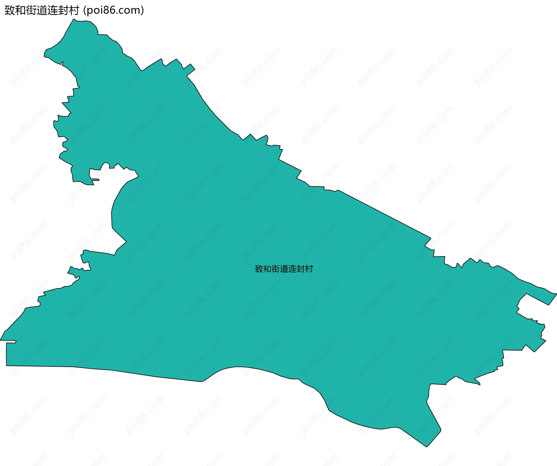 致和街道连封村边界地图