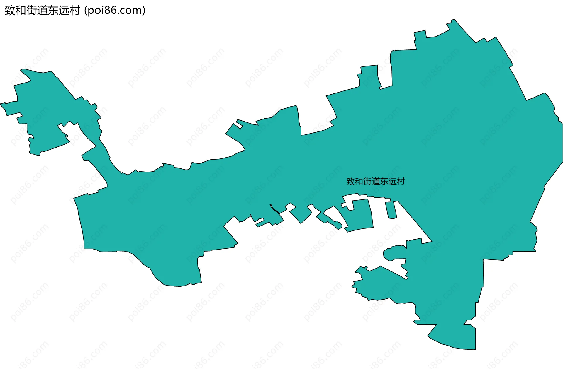 致和街道东远村边界地图