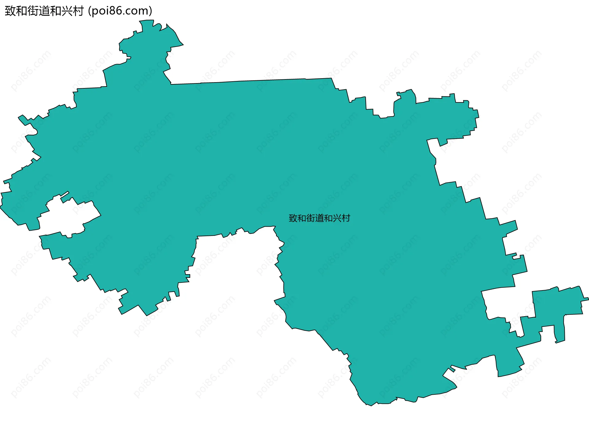致和街道和兴村边界地图