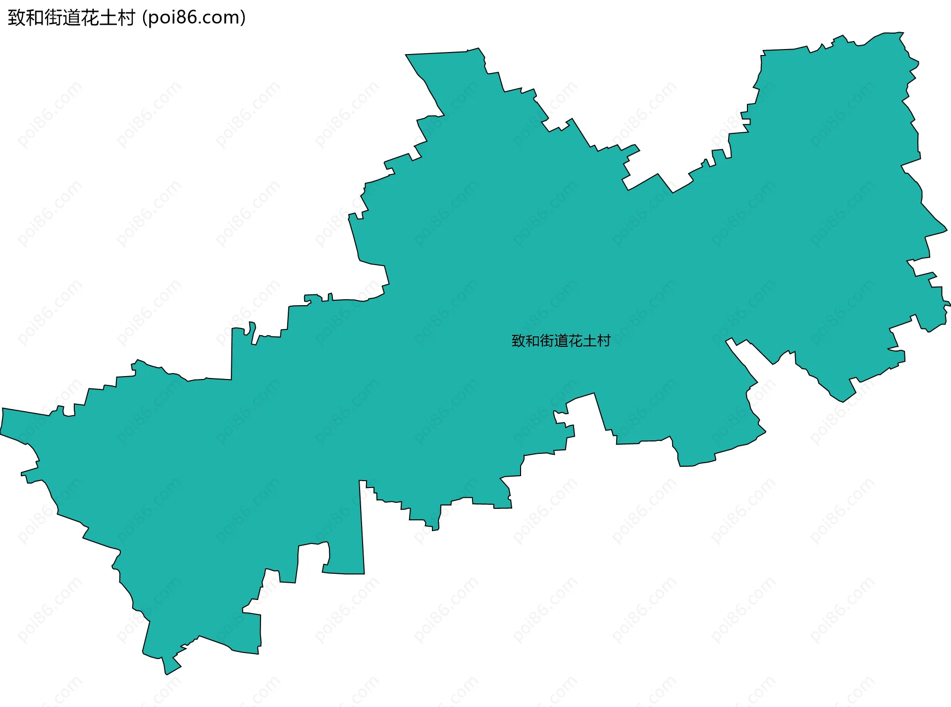 致和街道花土村边界地图