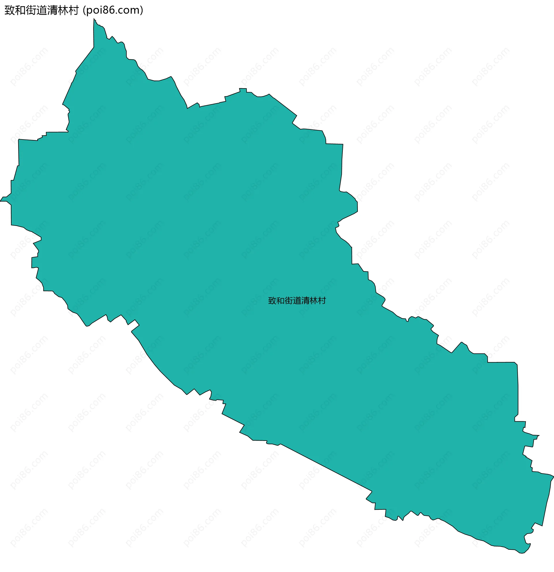致和街道清林村边界地图