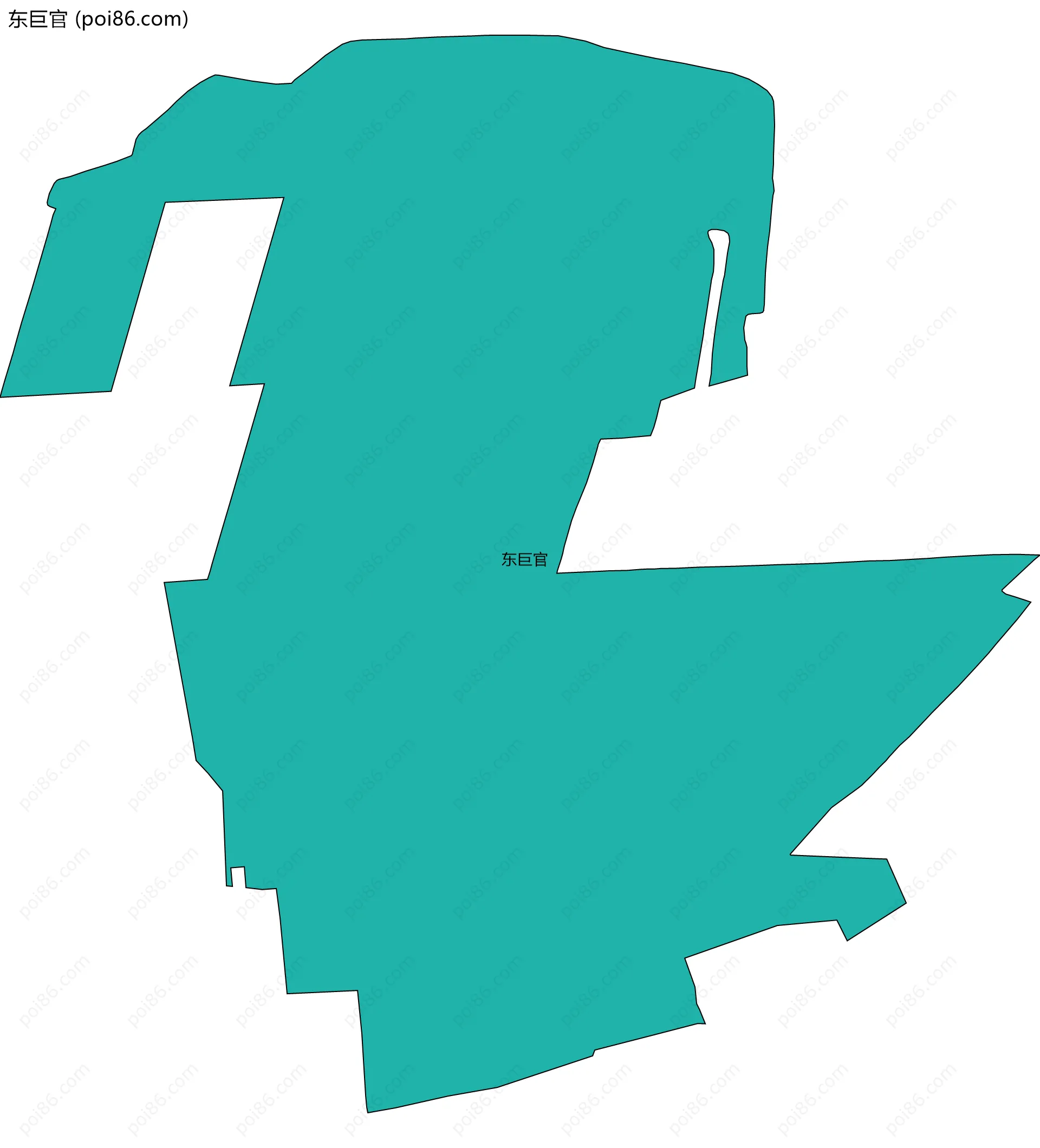 东巨官边界地图