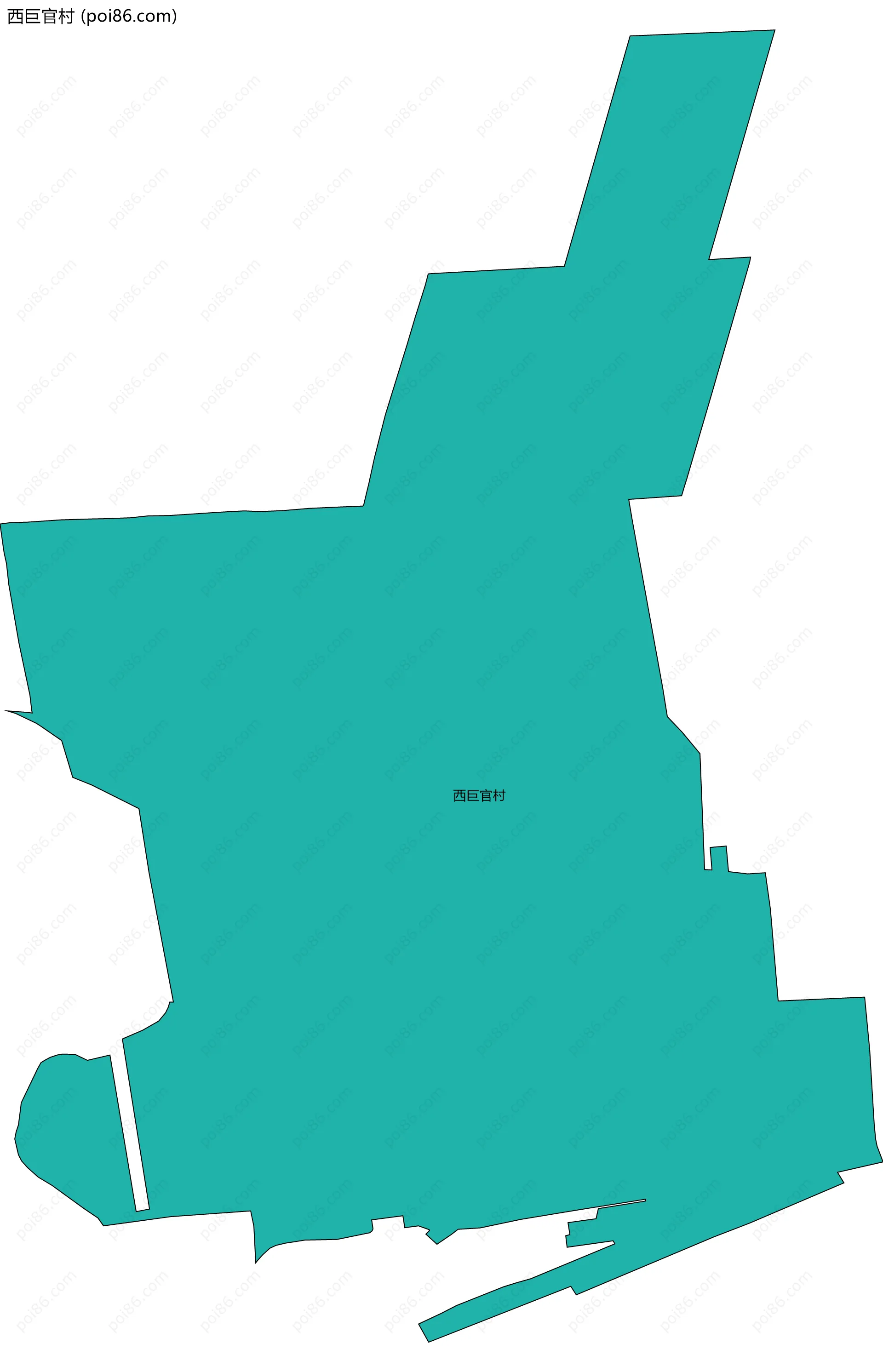 西巨官村边界地图