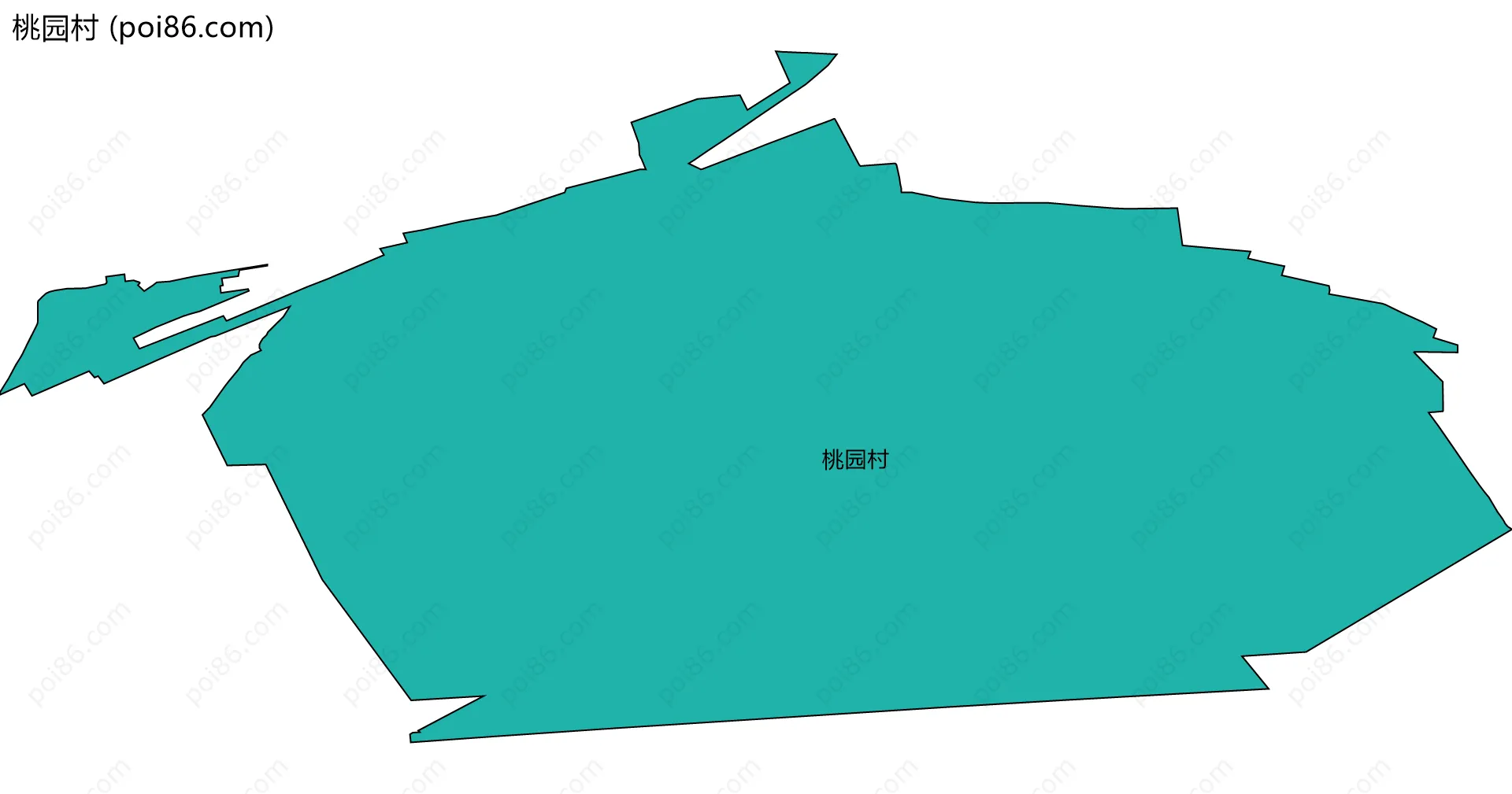 桃园村边界地图