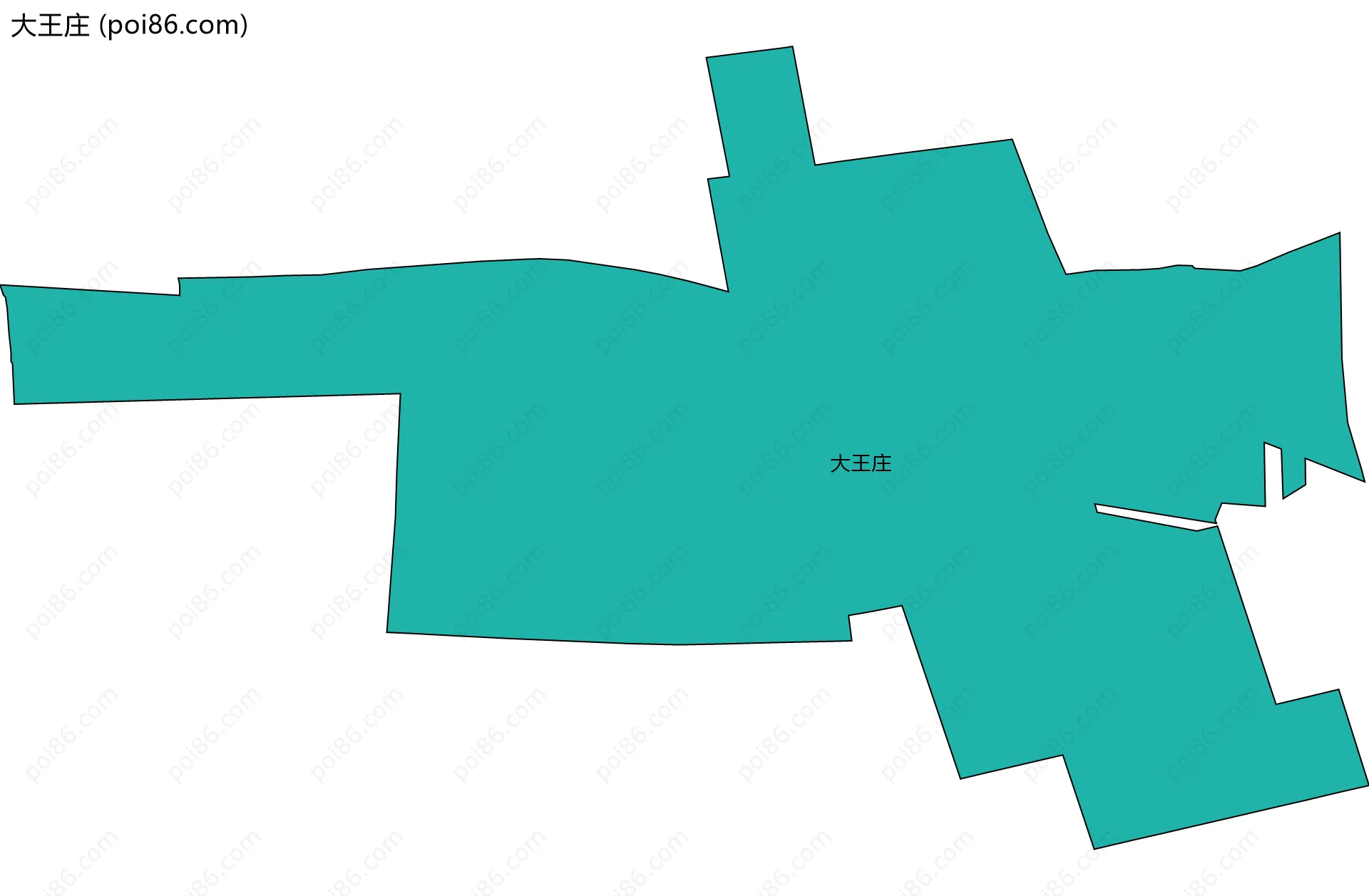大王庄边界地图