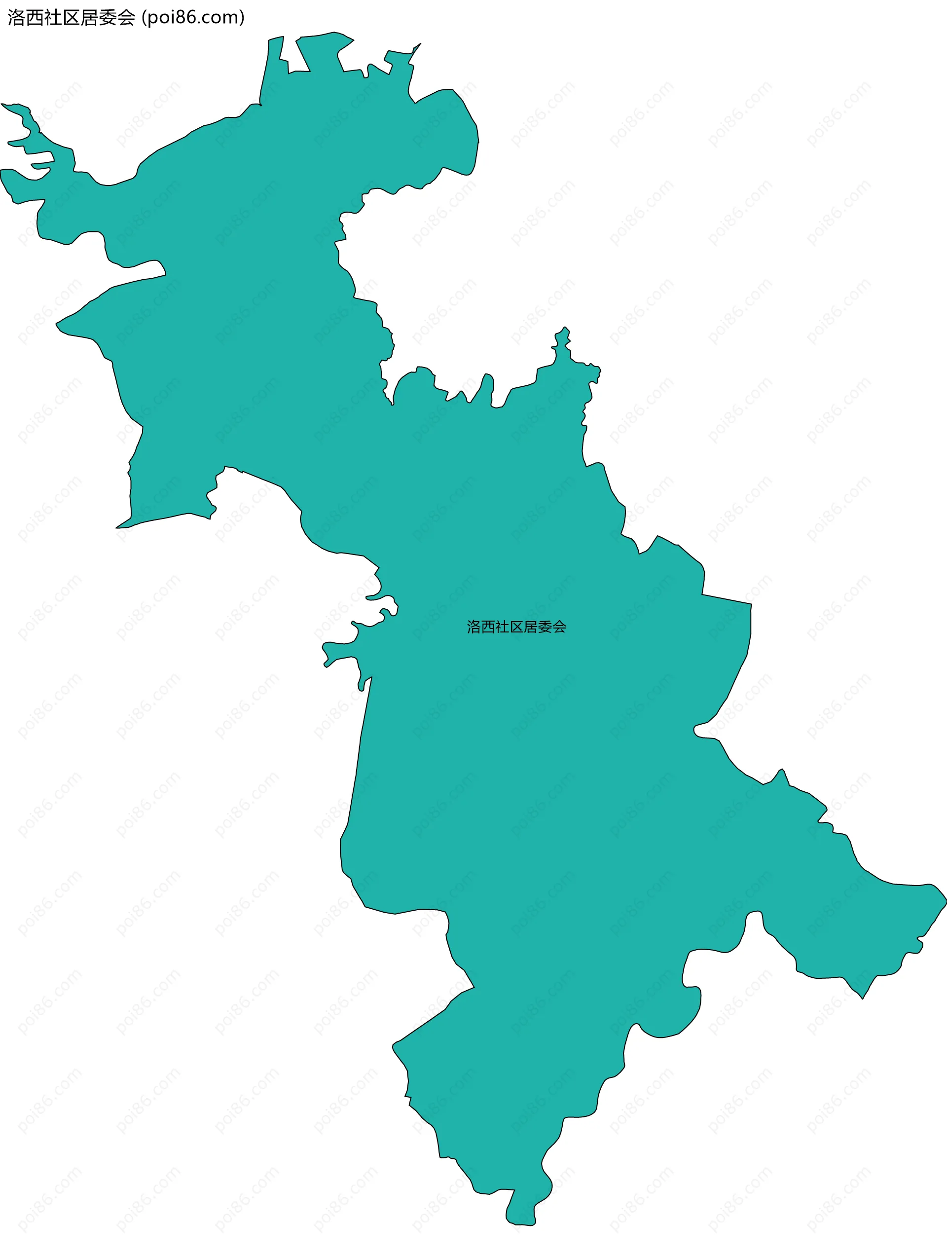 洛西社区居委会边界地图