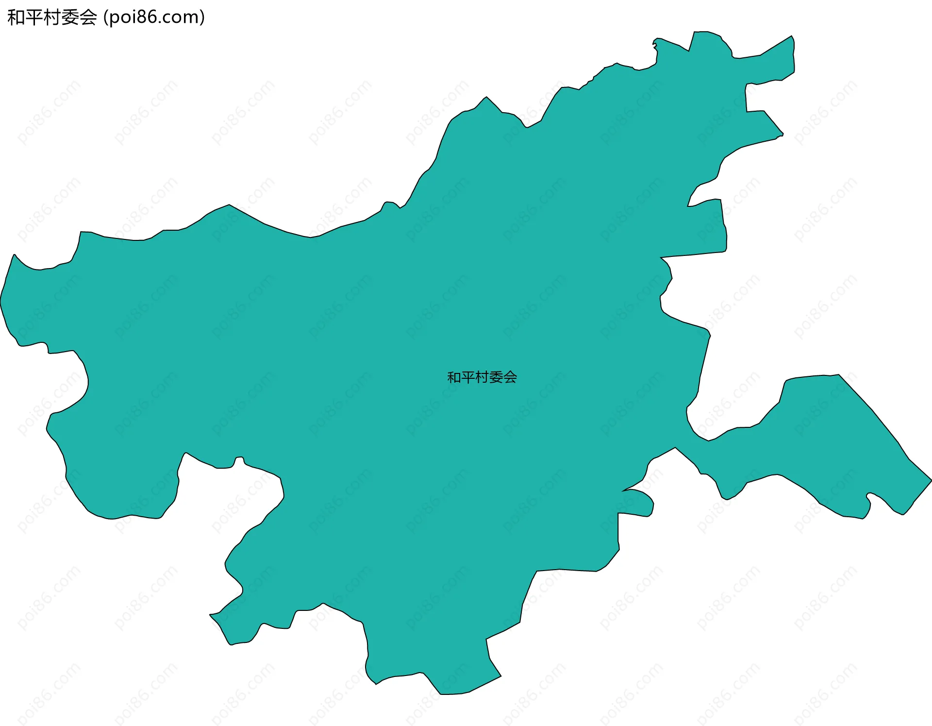 和平村委会边界地图