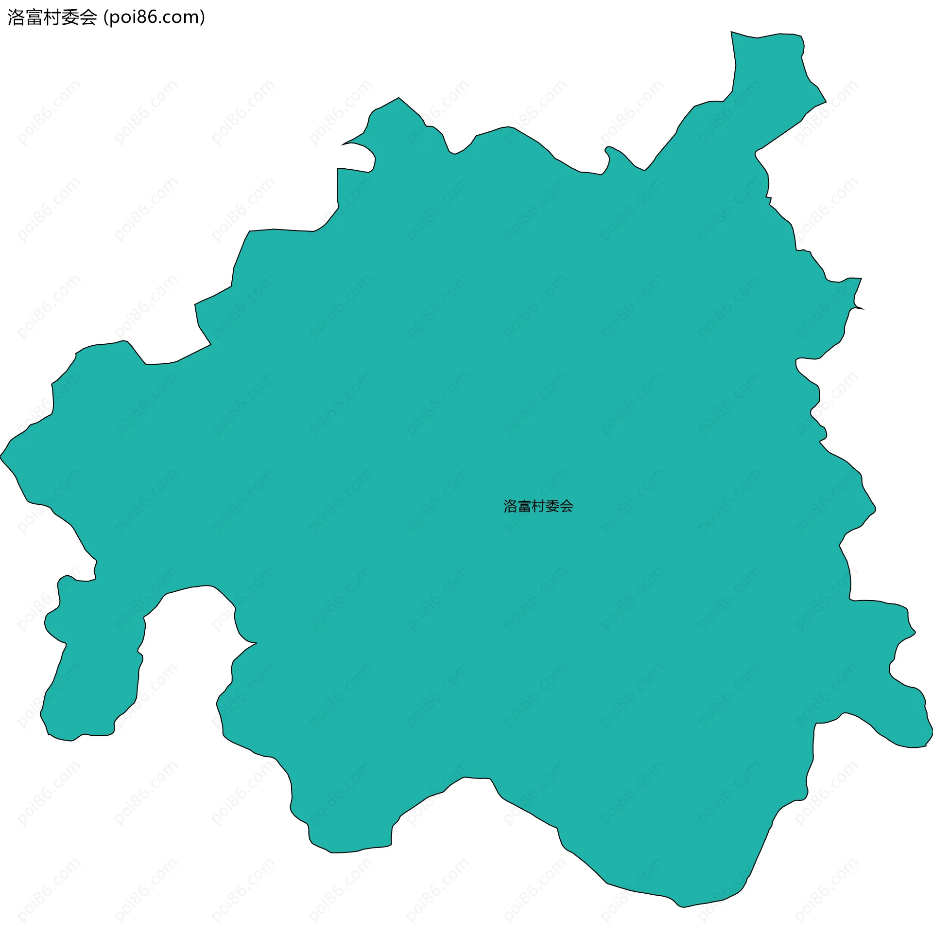 洛富村委会边界地图