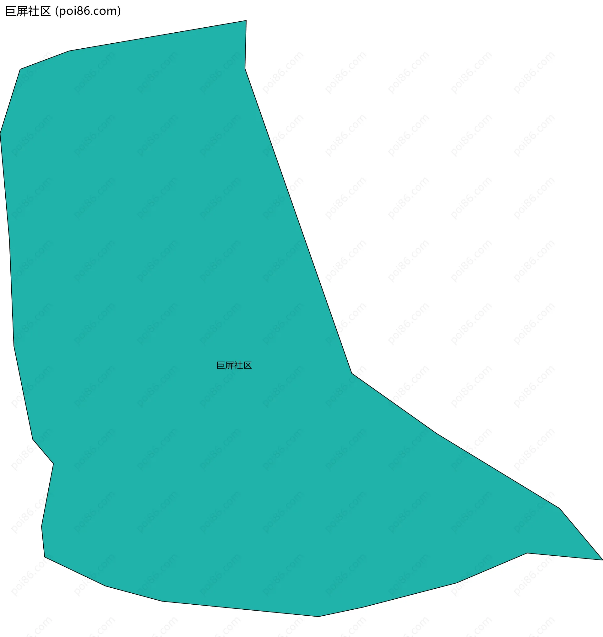 巨屏社区边界地图