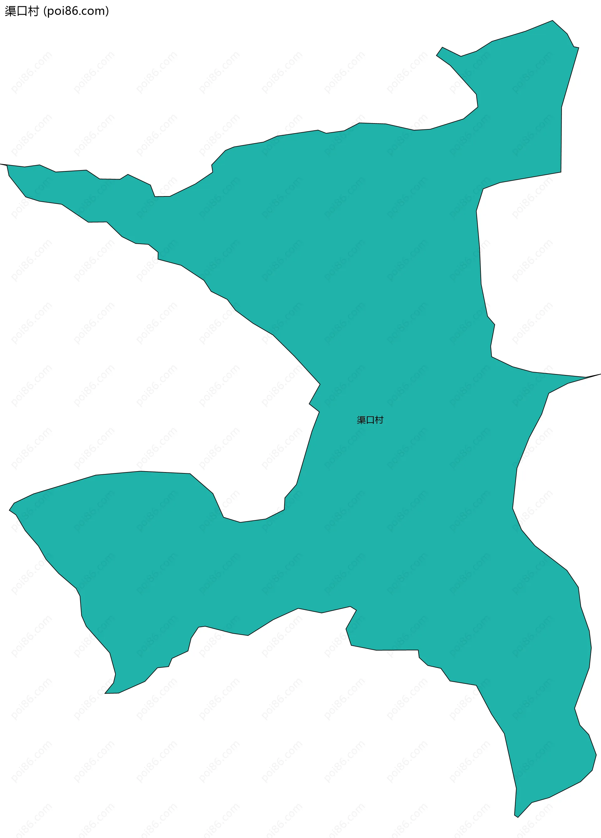 渠口村边界地图