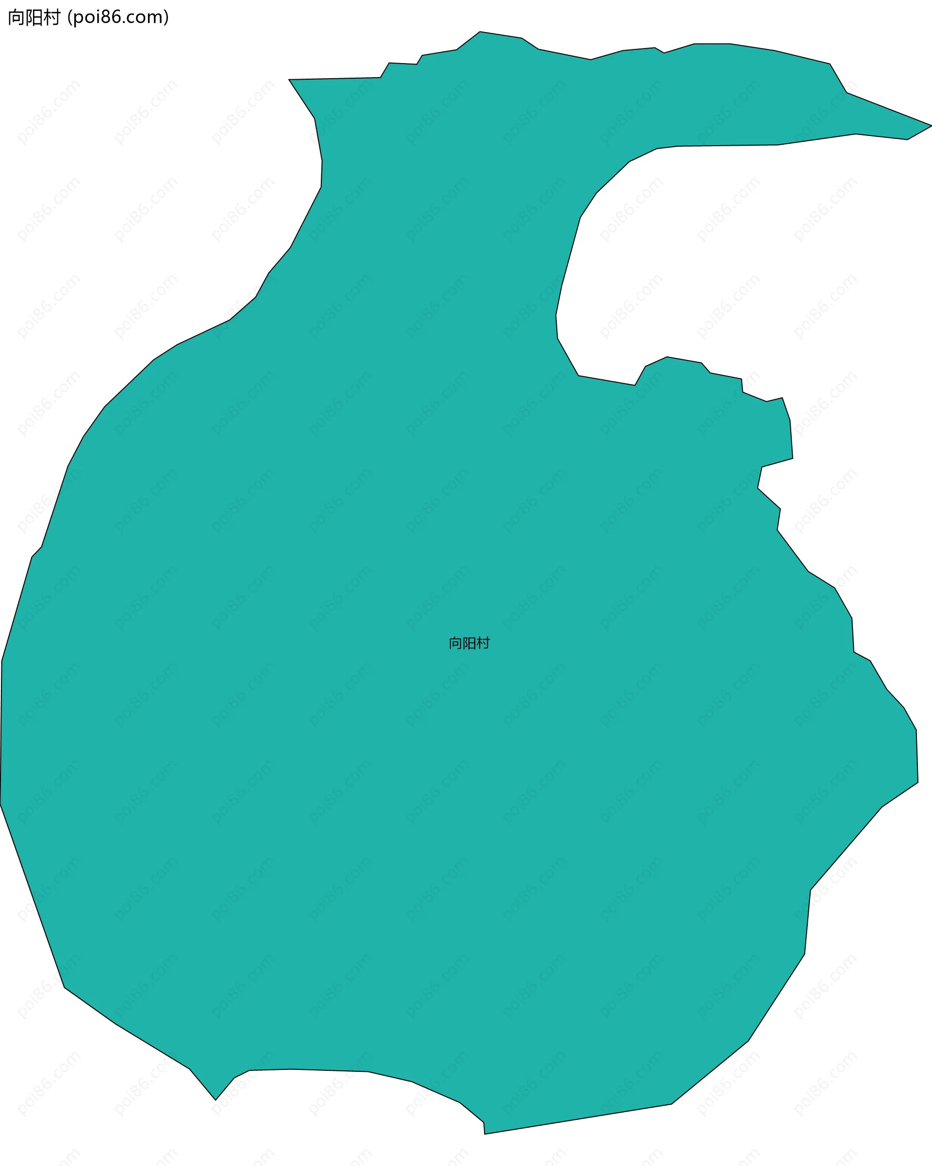 向阳村边界地图