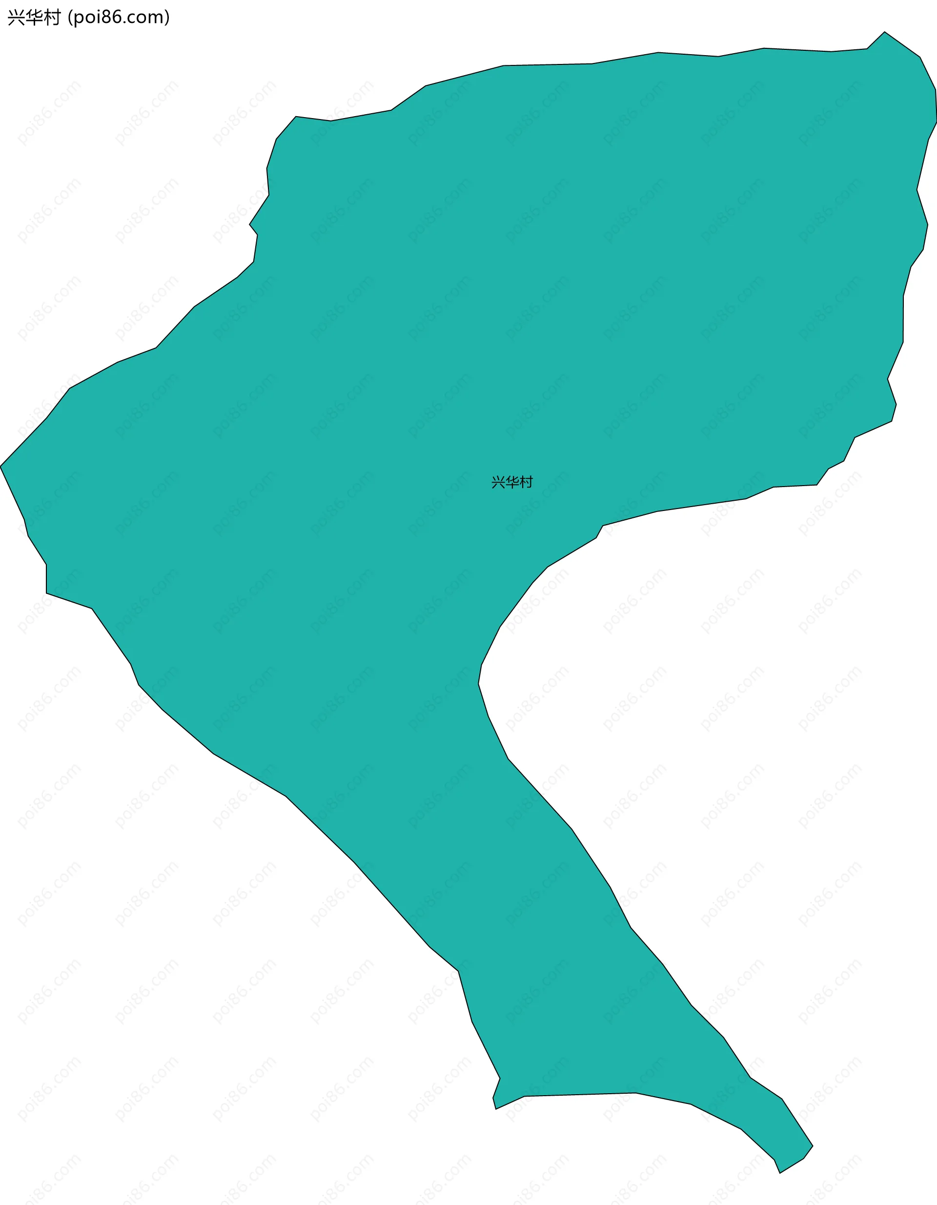 兴华村边界地图