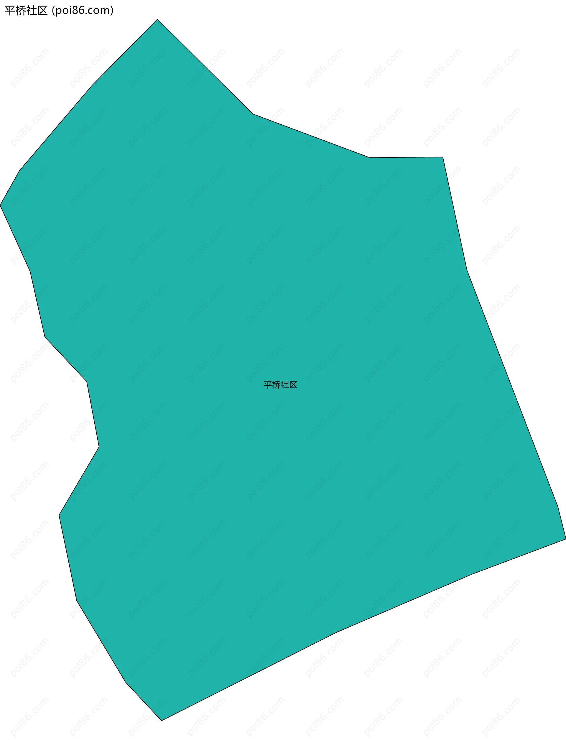 平桥社区边界地图