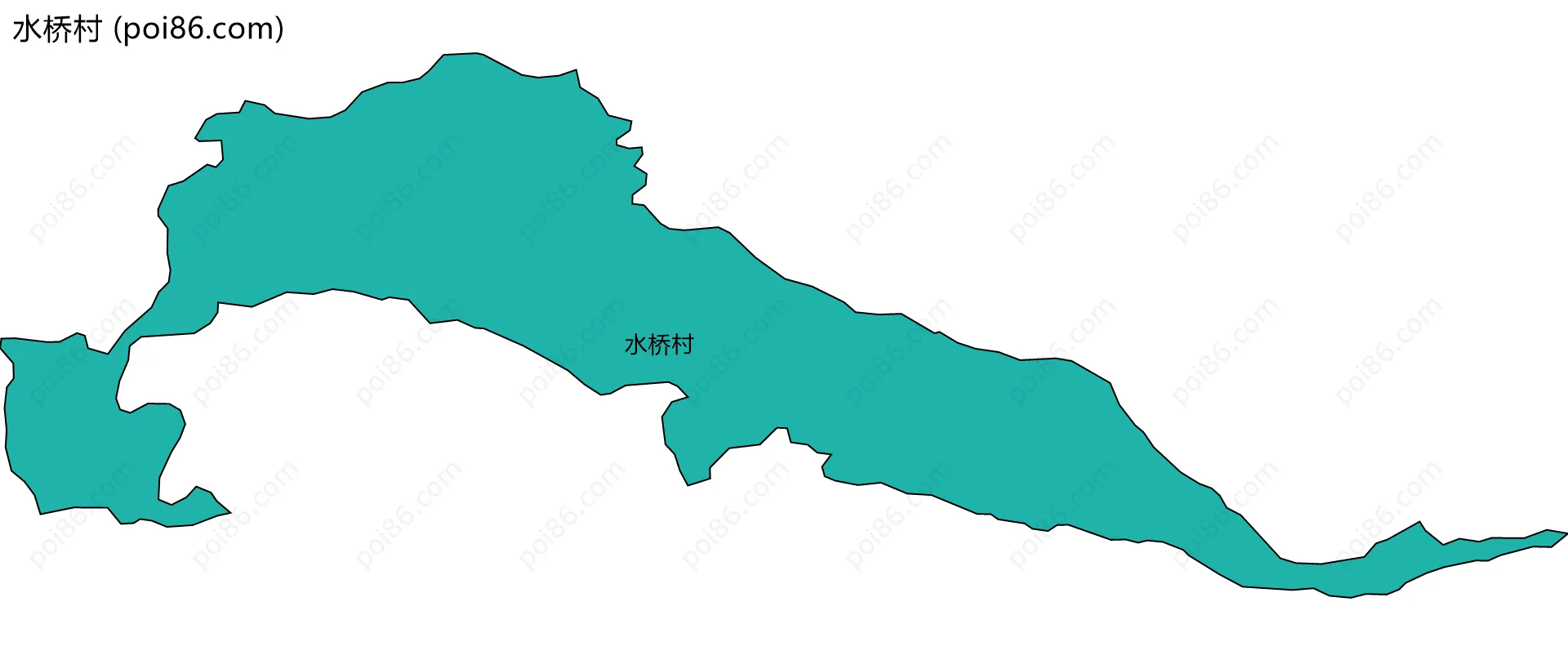 水桥村边界地图