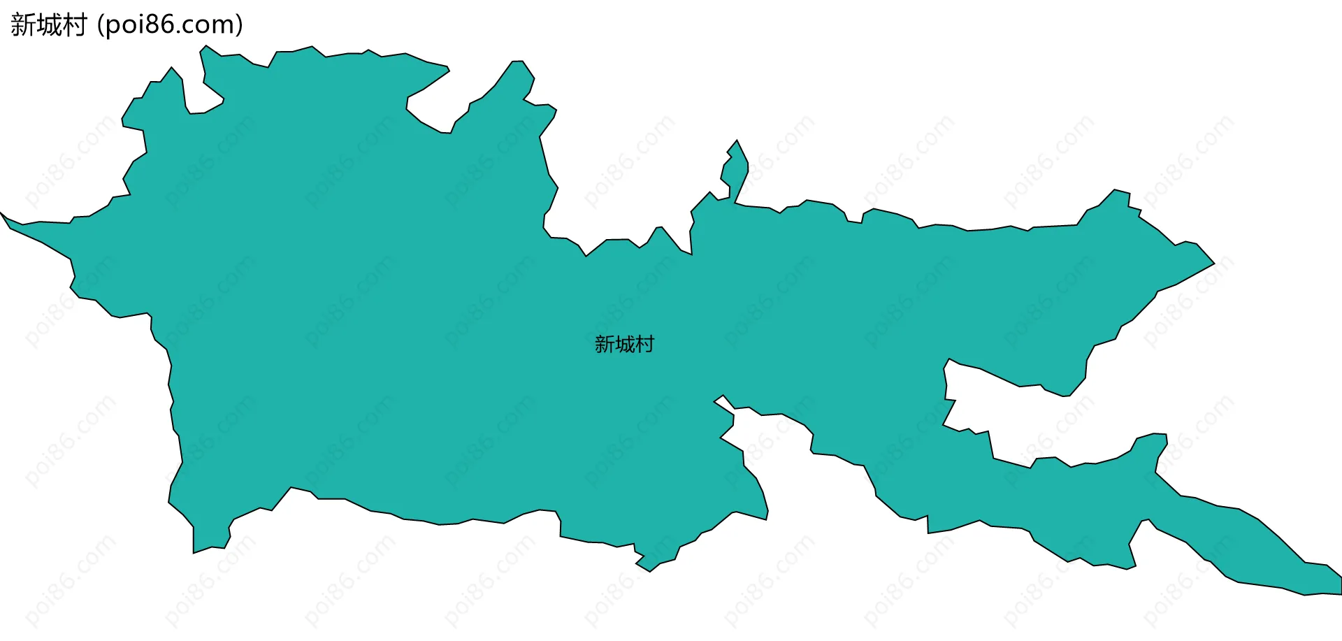 新城村边界地图