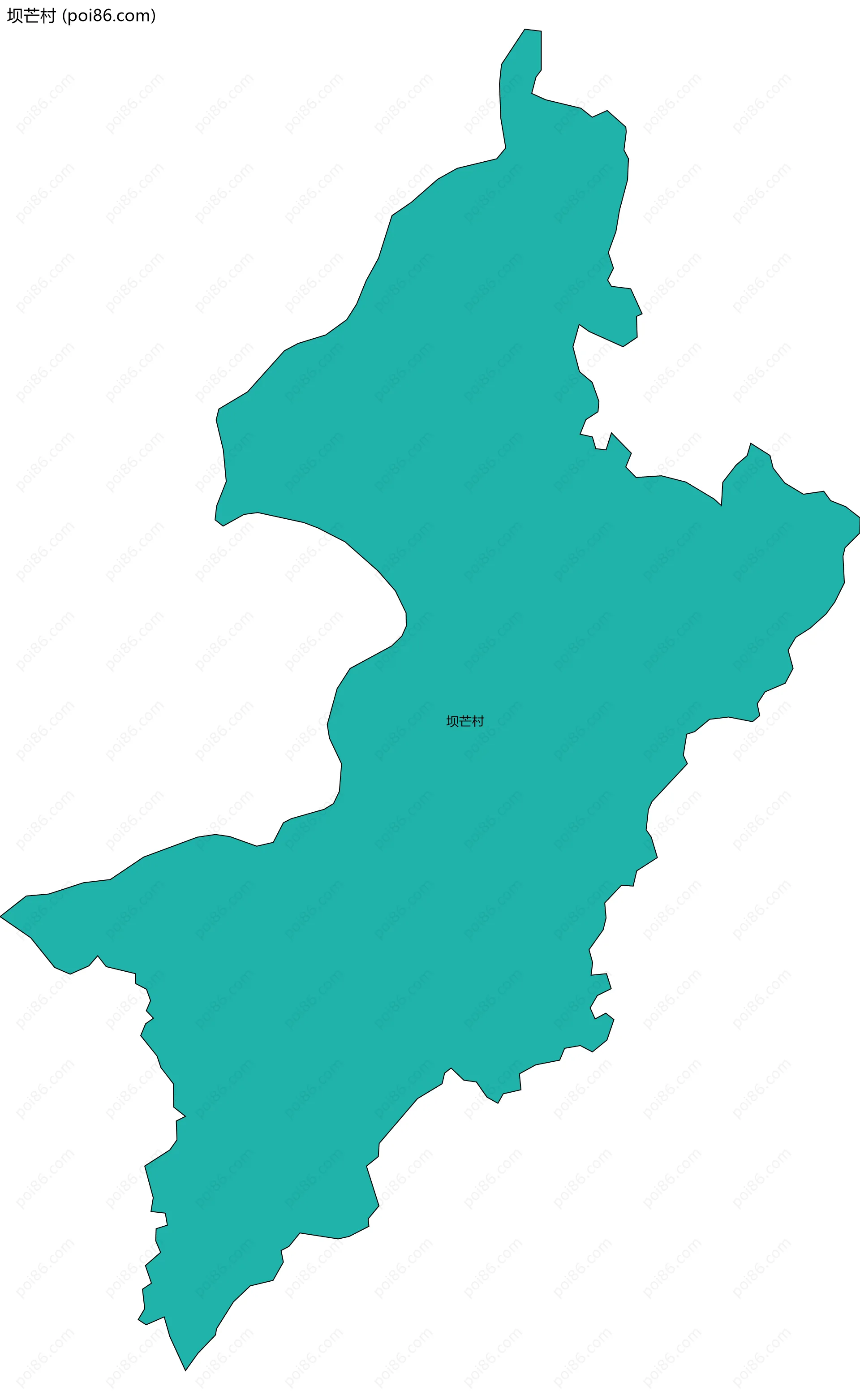 坝芒村边界地图