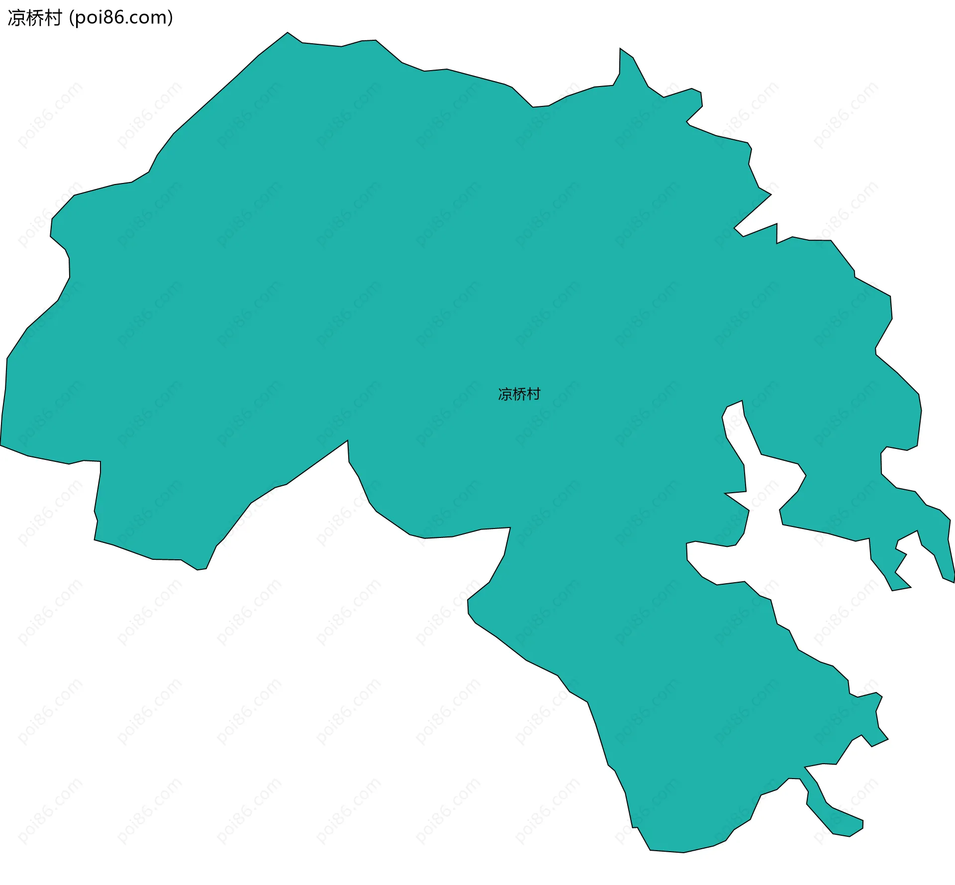 凉桥村边界地图