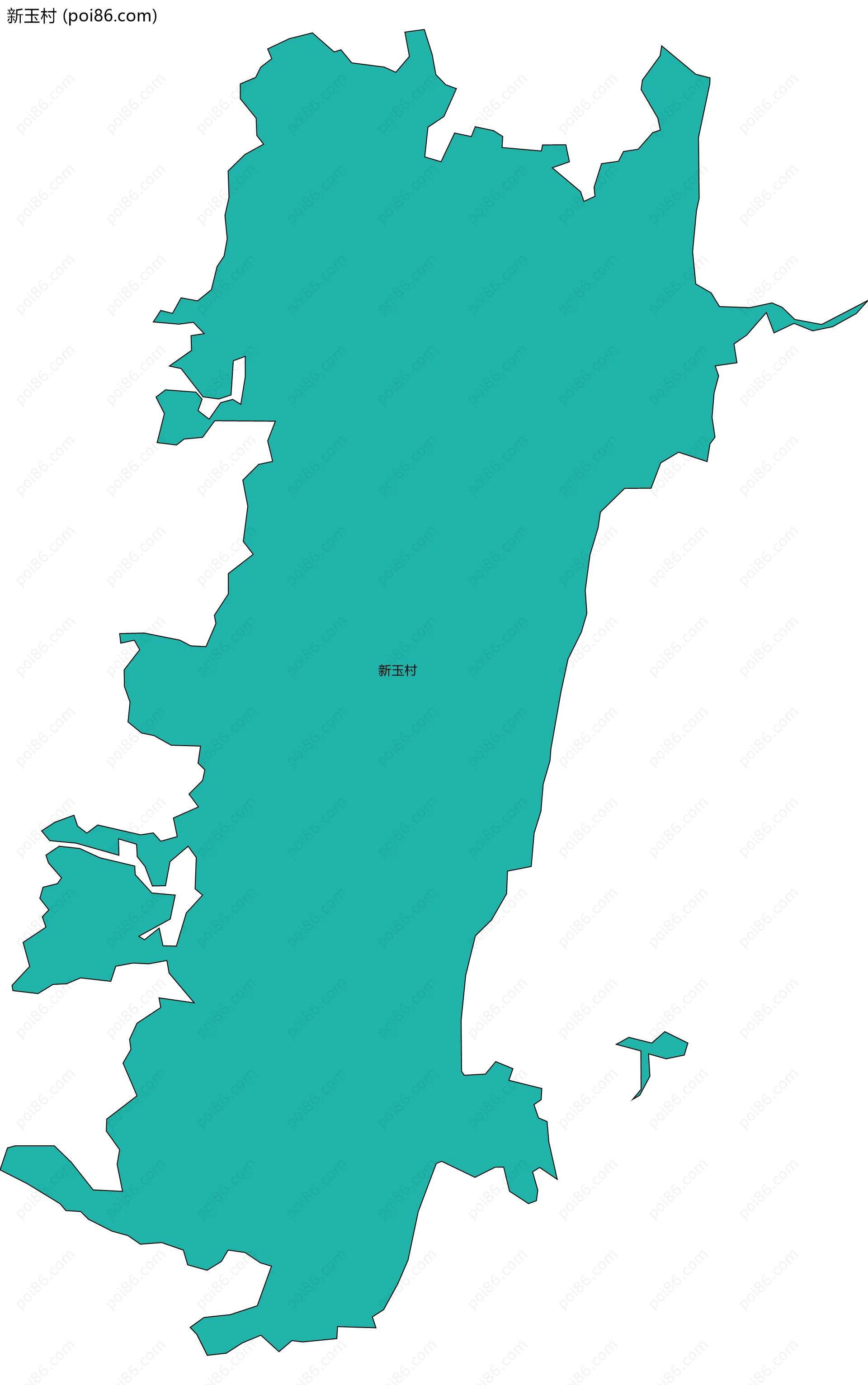新玉村边界地图