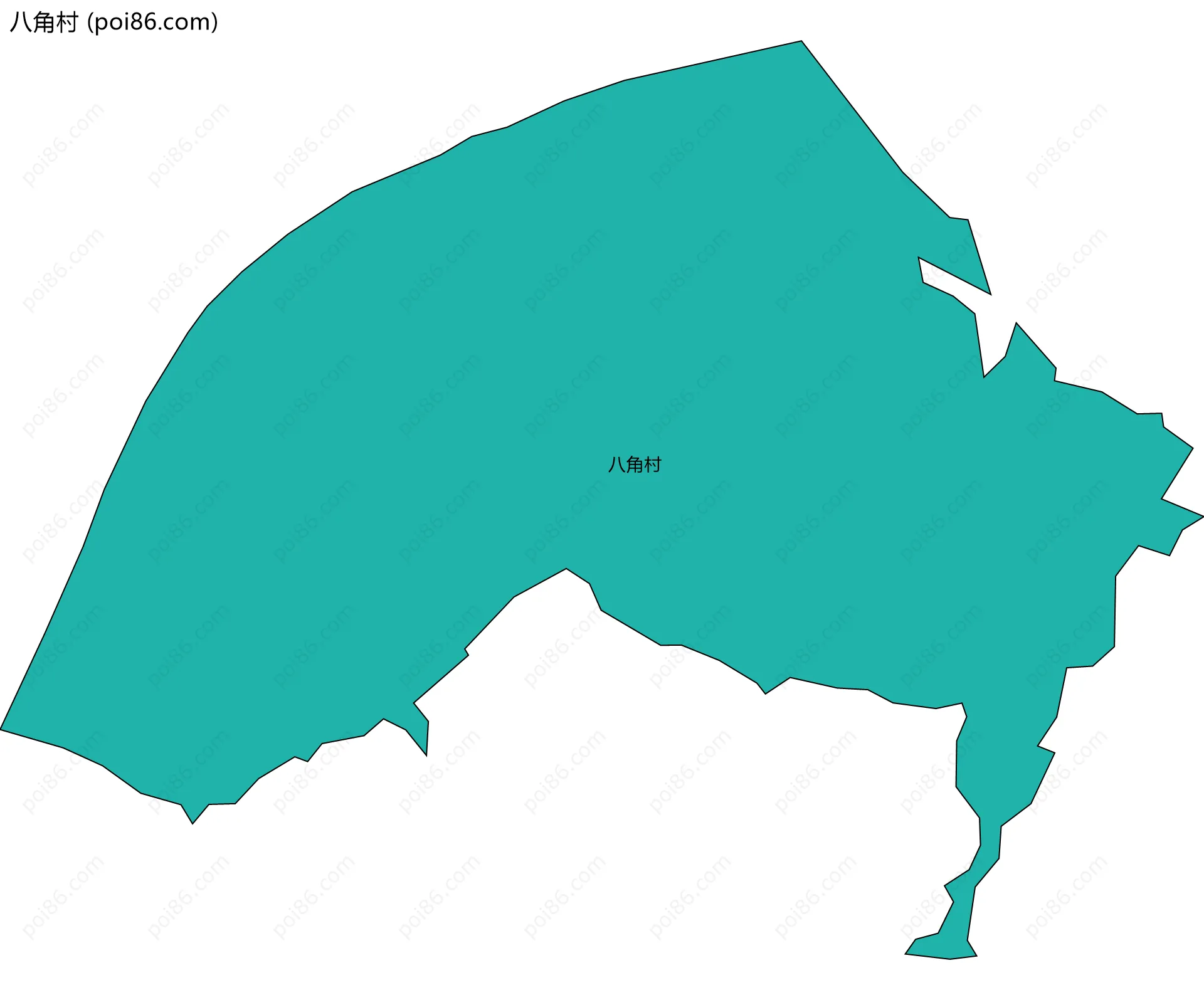八角村边界地图