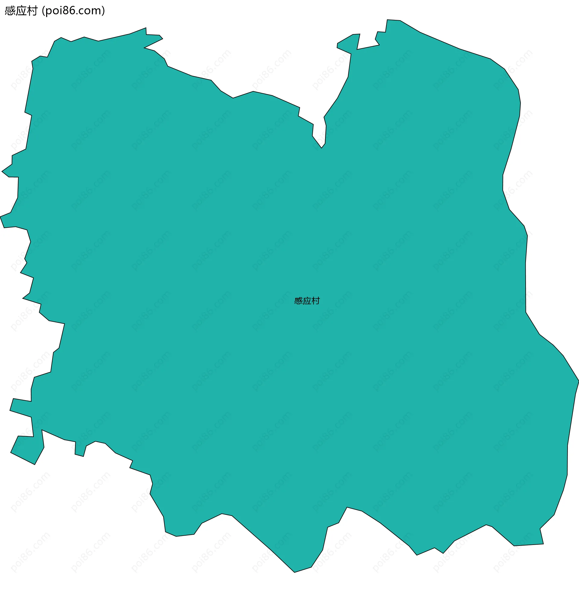 感应村边界地图