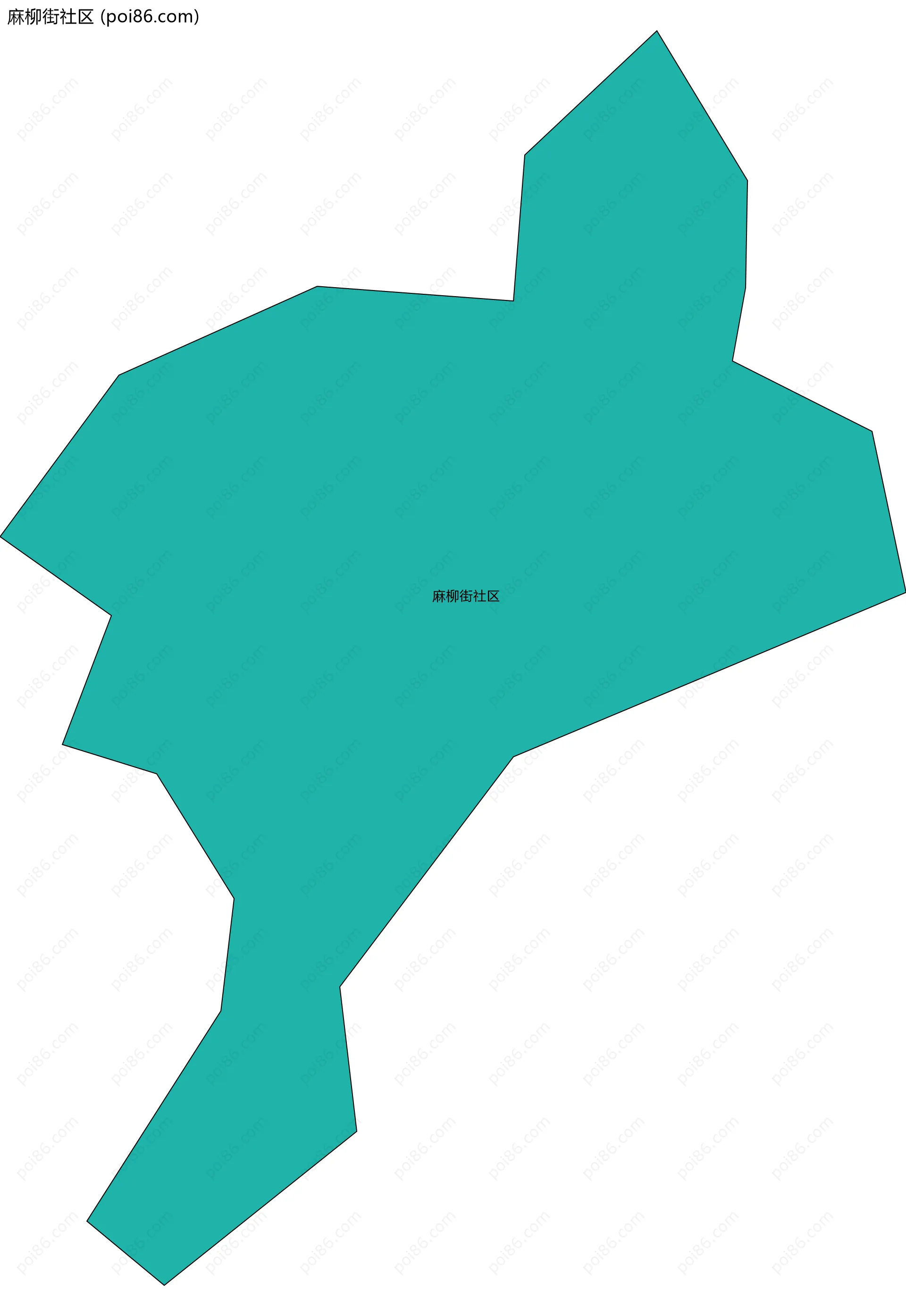 麻柳街社区边界地图