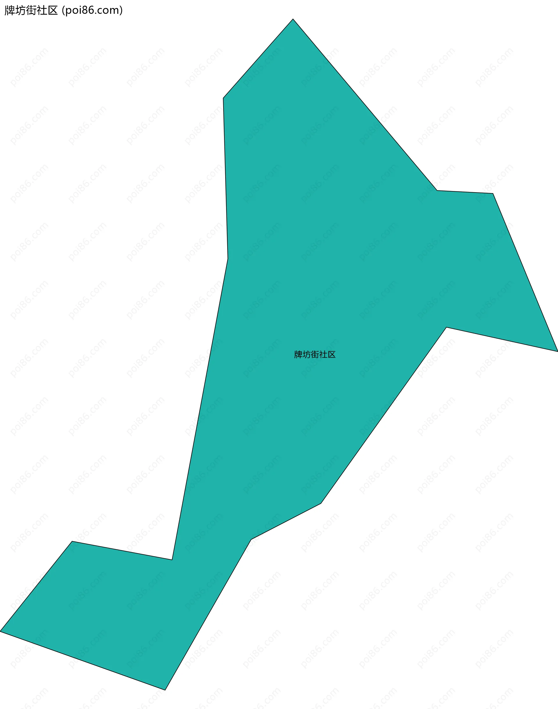 牌坊街社区边界地图