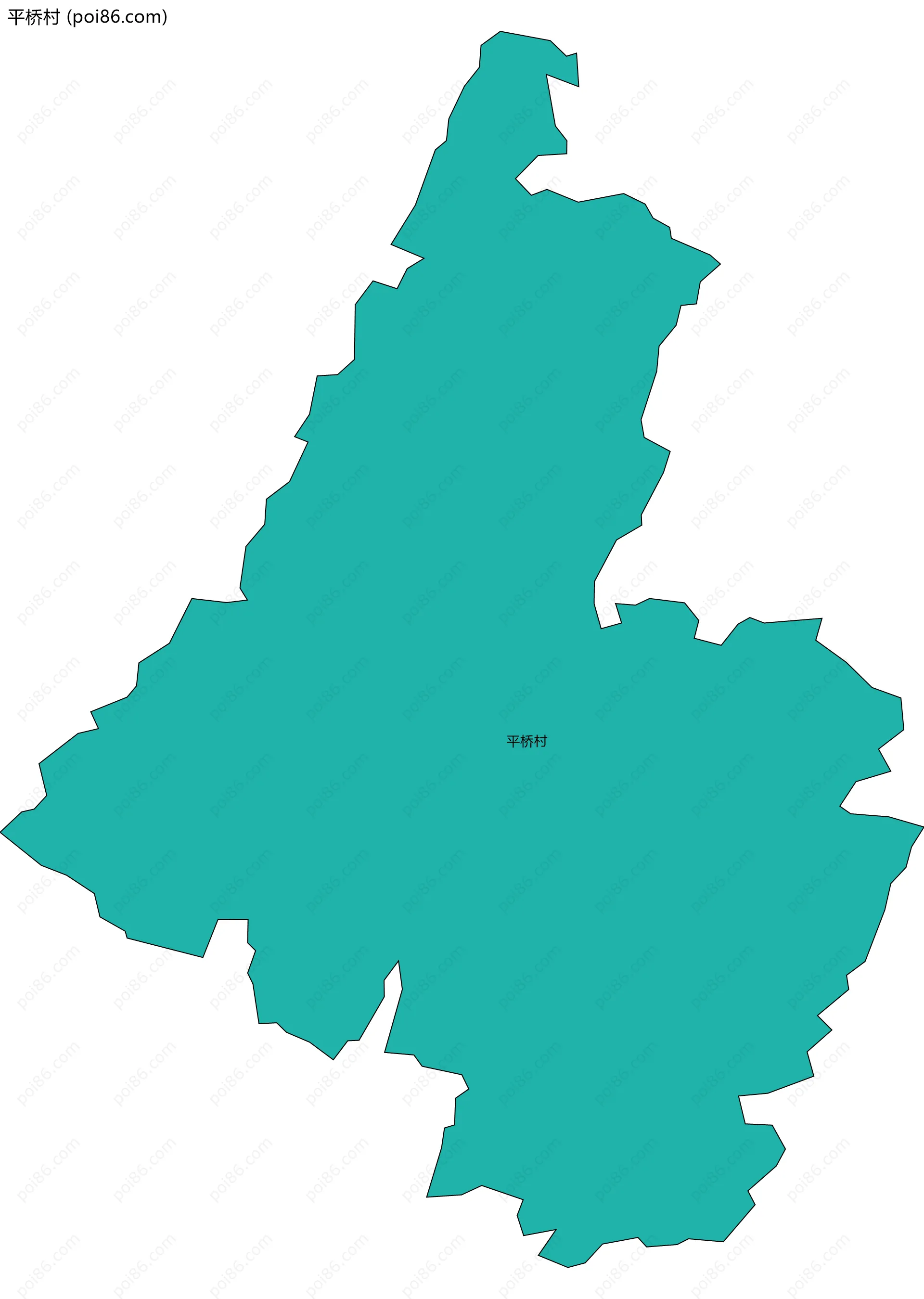 平桥村边界地图