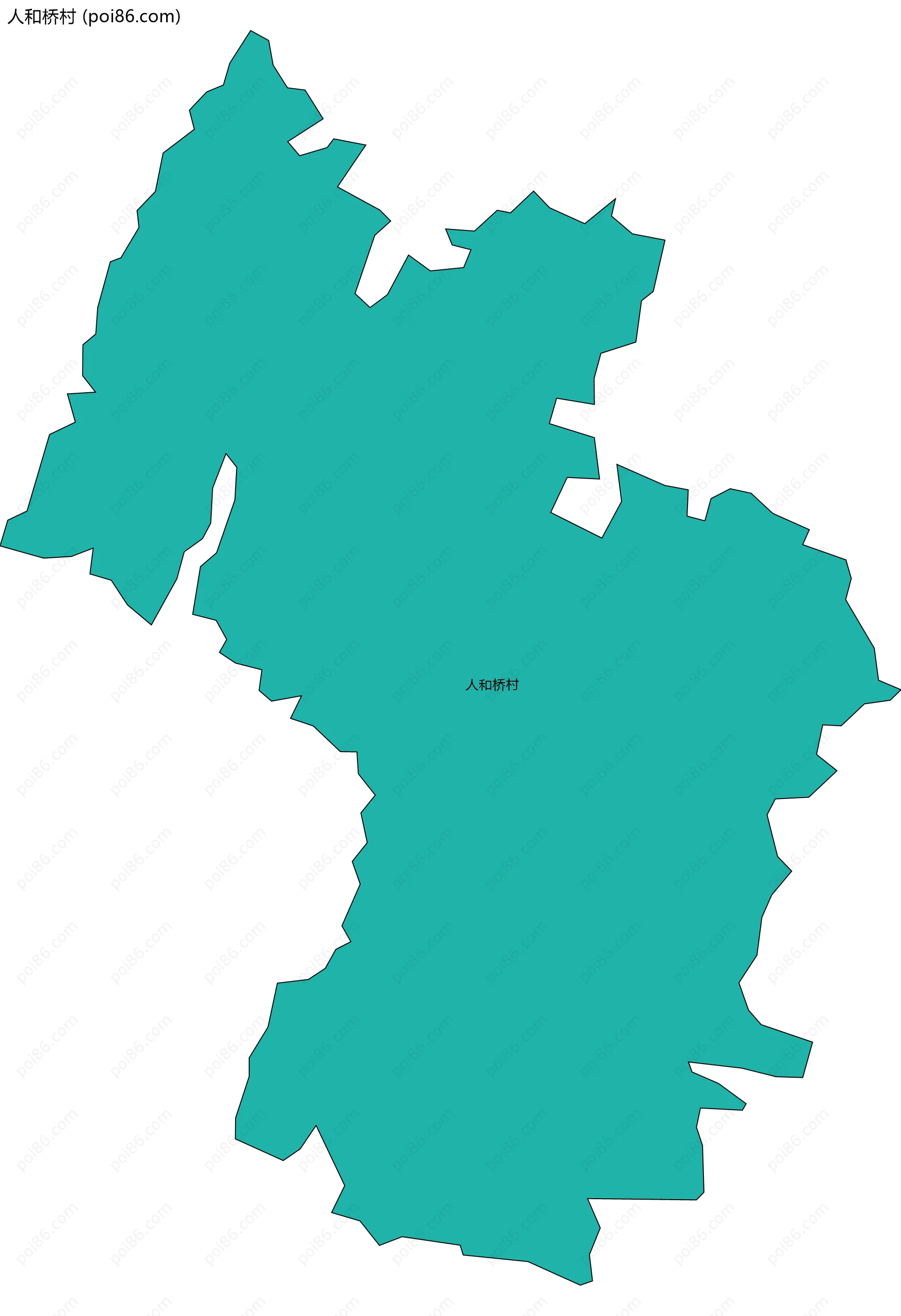 人和桥村边界地图