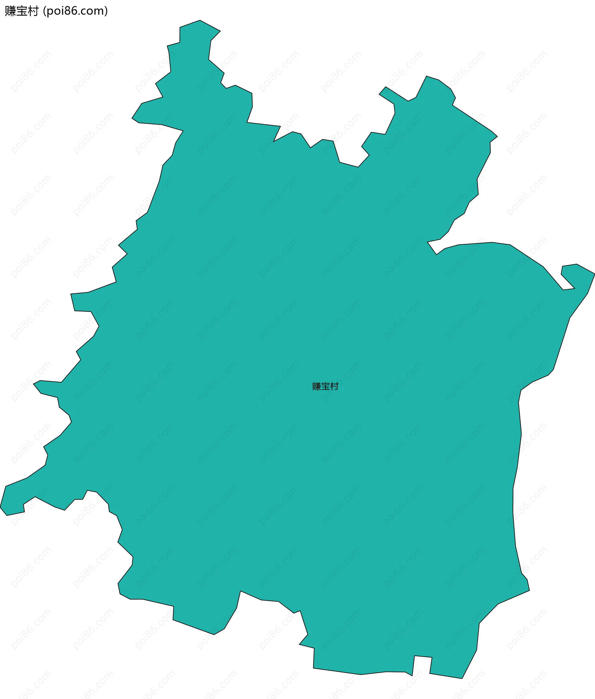 赚宝村边界地图