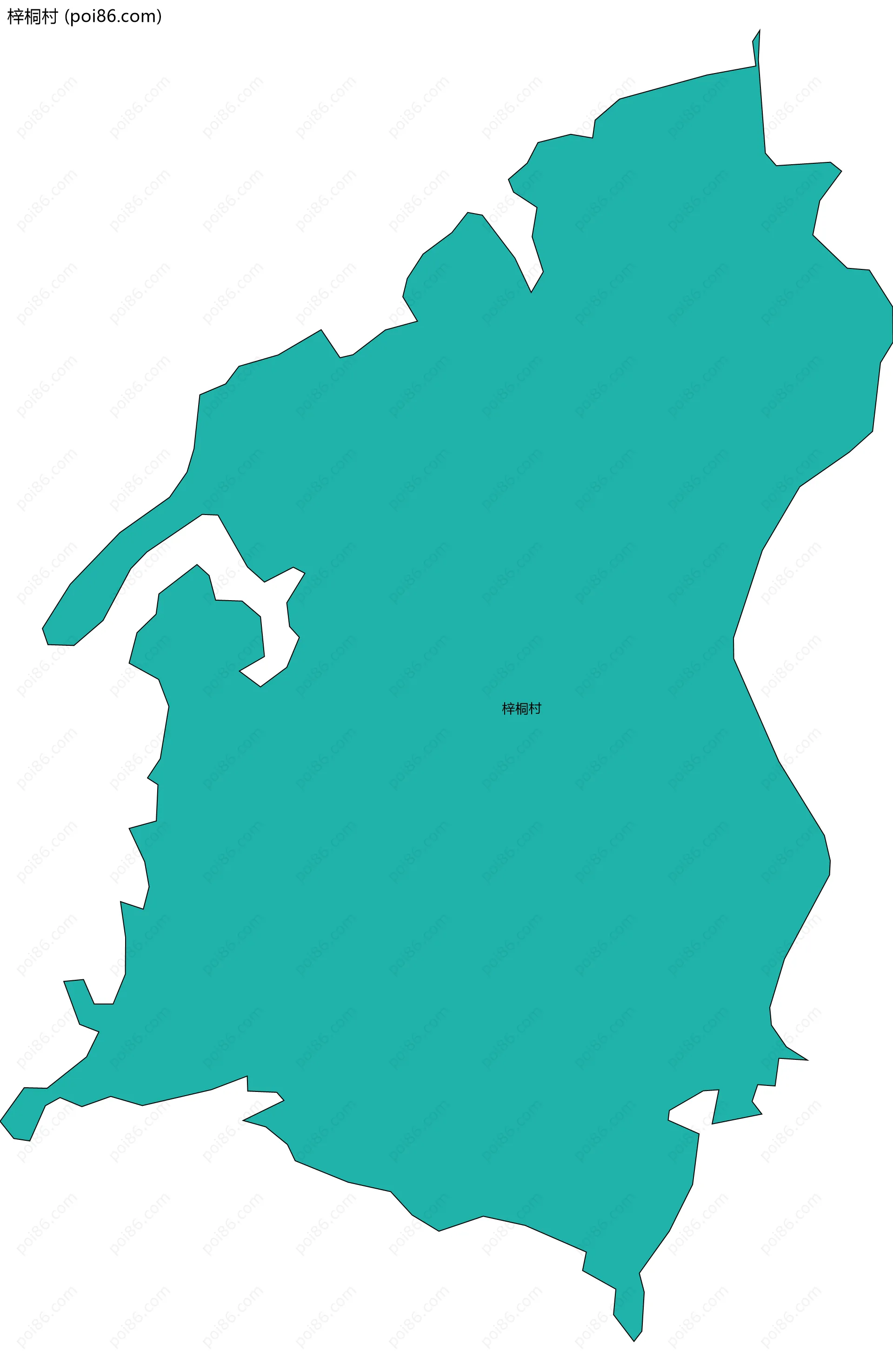 梓桐村边界地图