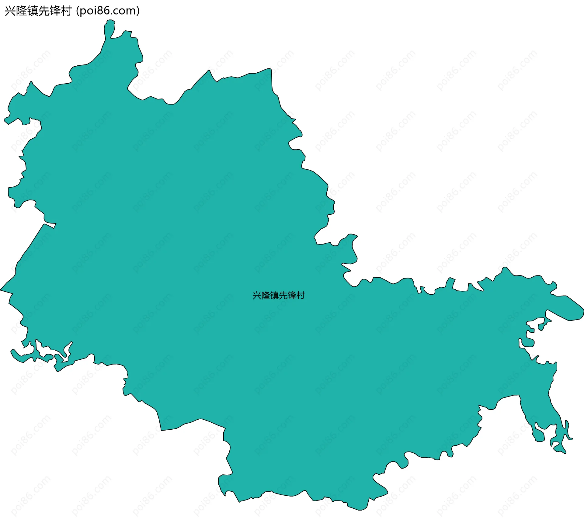 兴隆镇先锋村边界地图