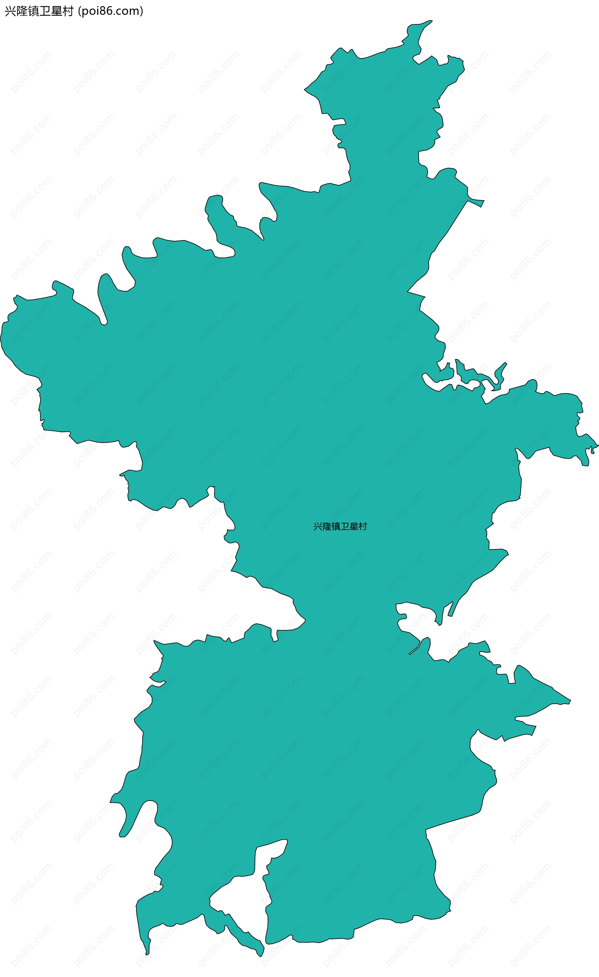 兴隆镇卫星村边界地图