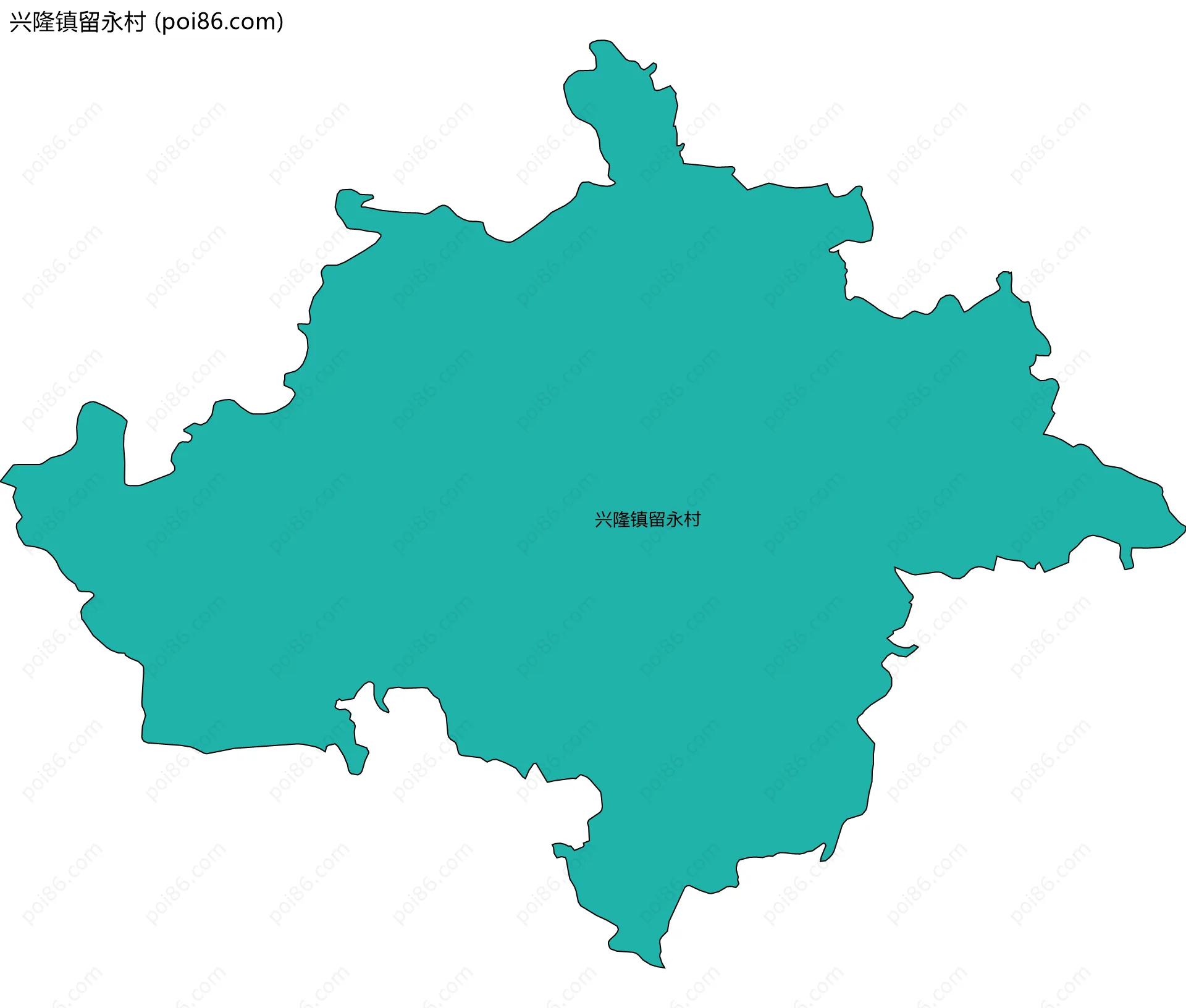 兴隆镇留永村边界地图