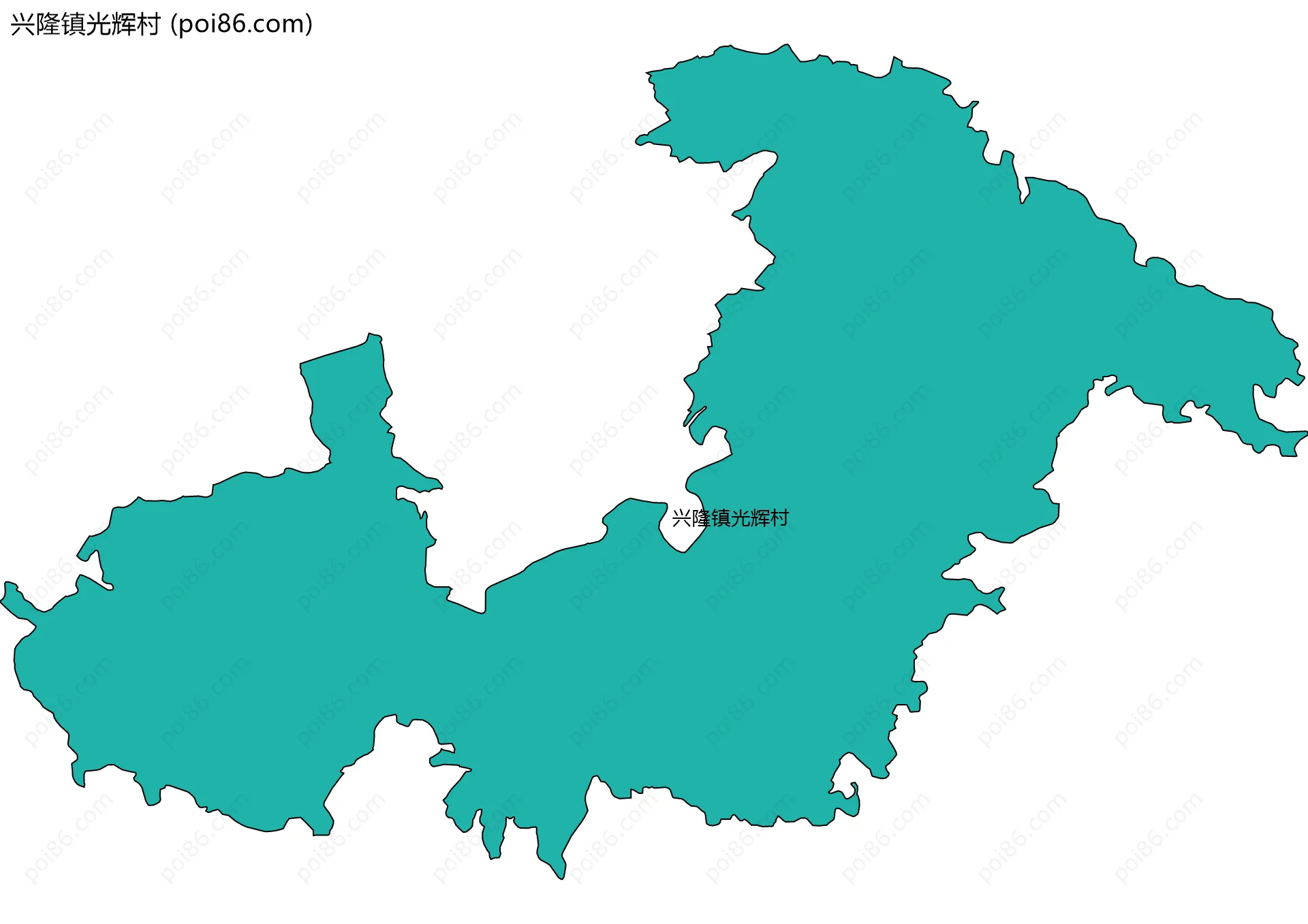 兴隆镇光辉村边界地图