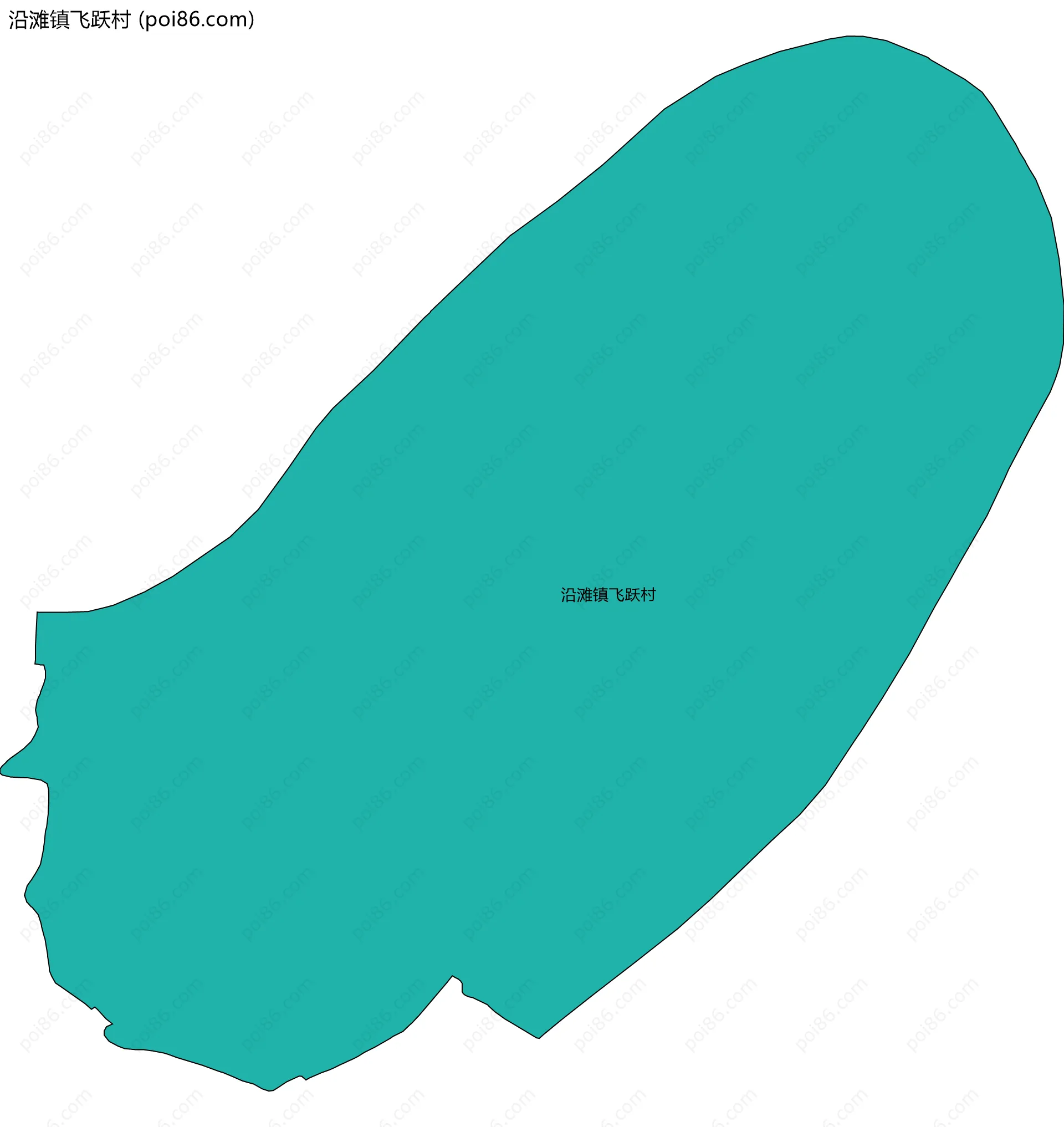 沿滩镇飞跃村边界地图