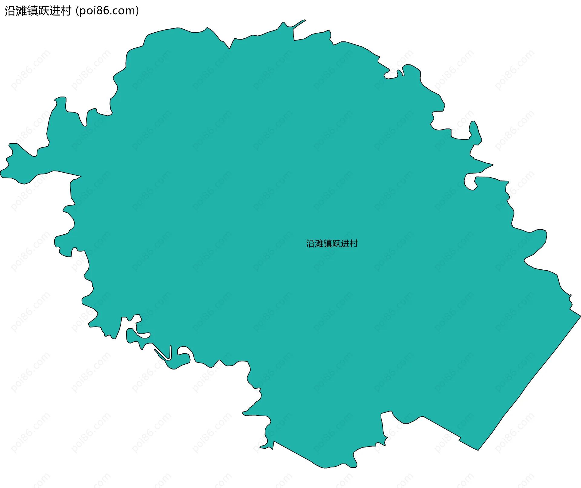 沿滩镇跃进村边界地图