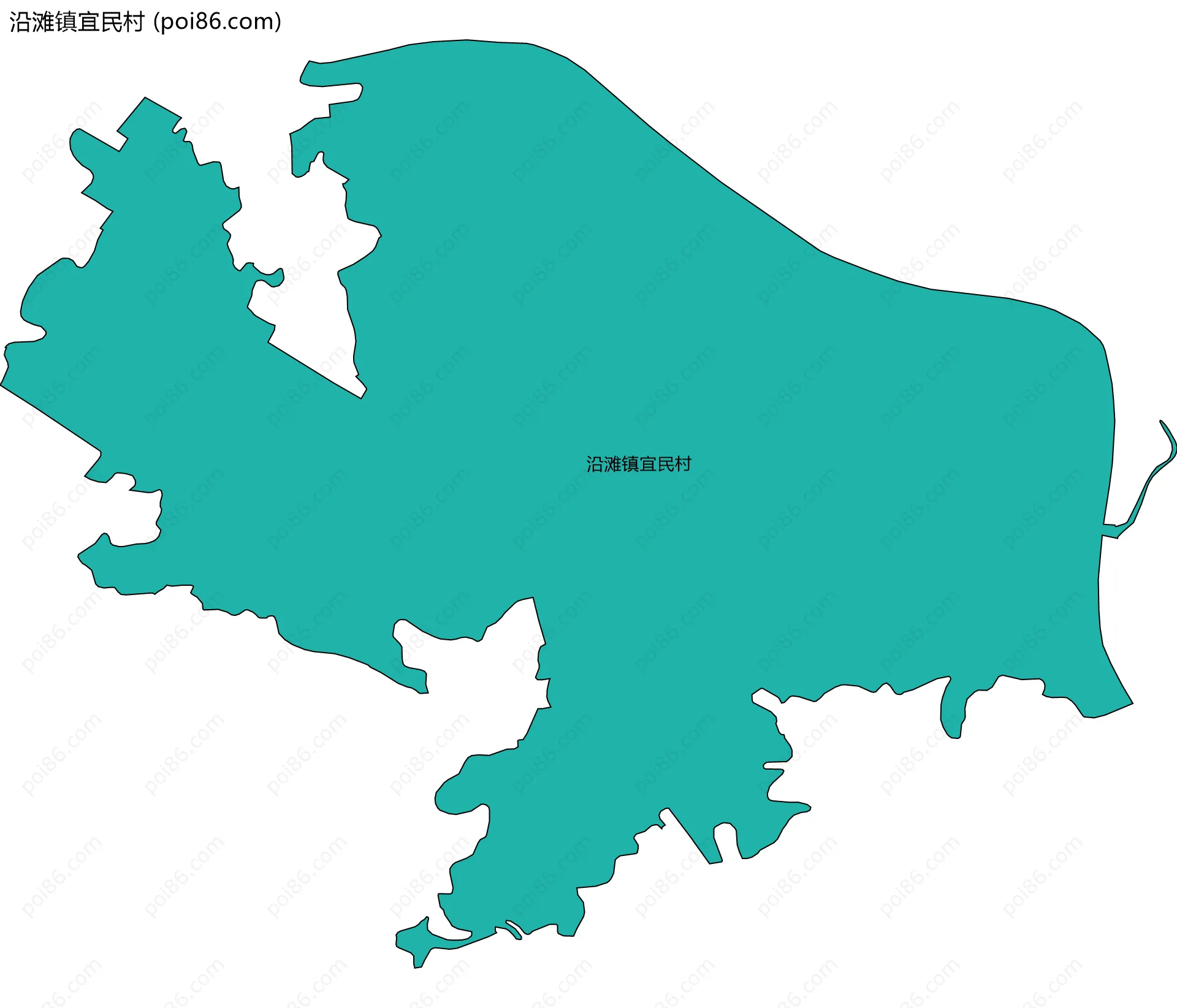 沿滩镇宜民村边界地图