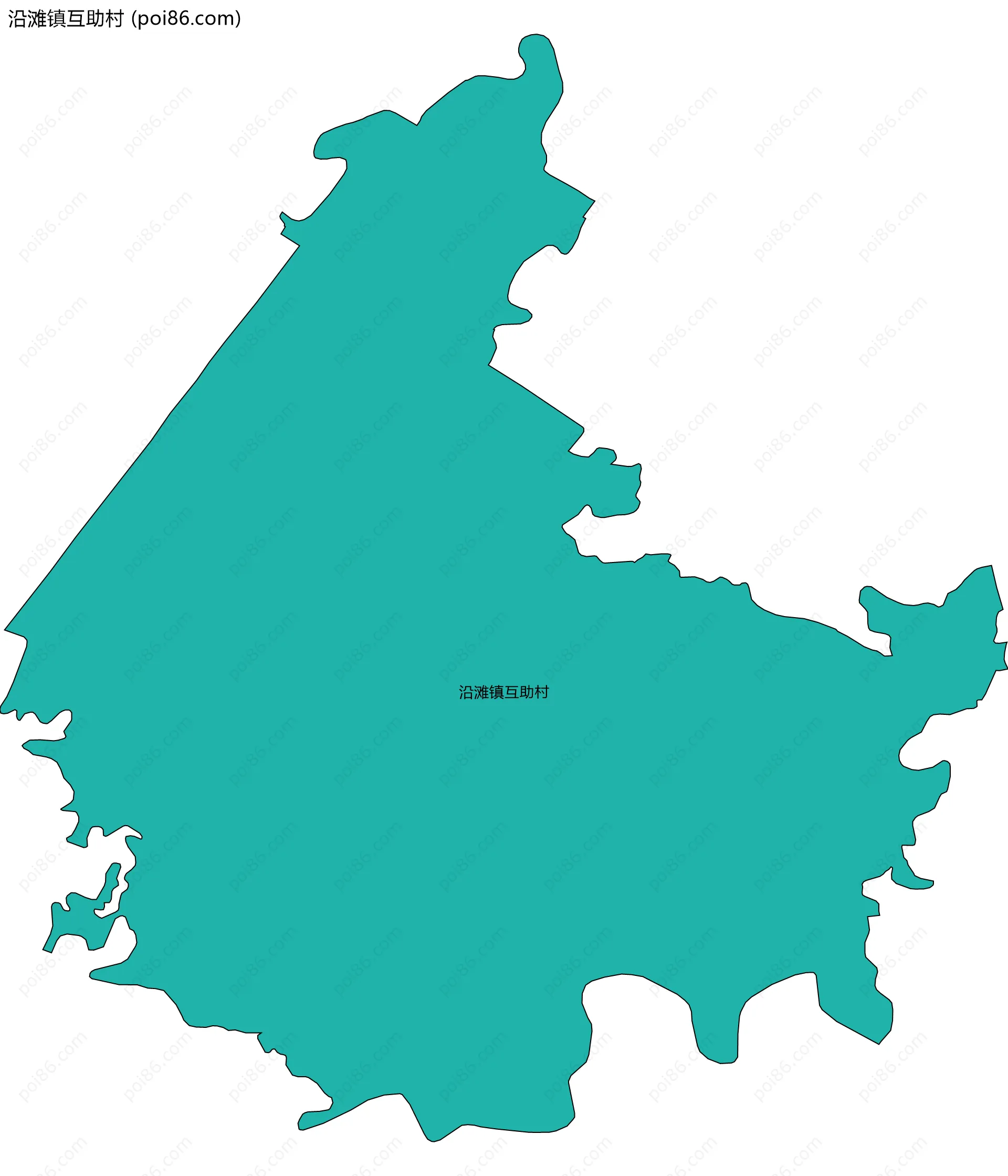 沿滩镇互助村边界地图