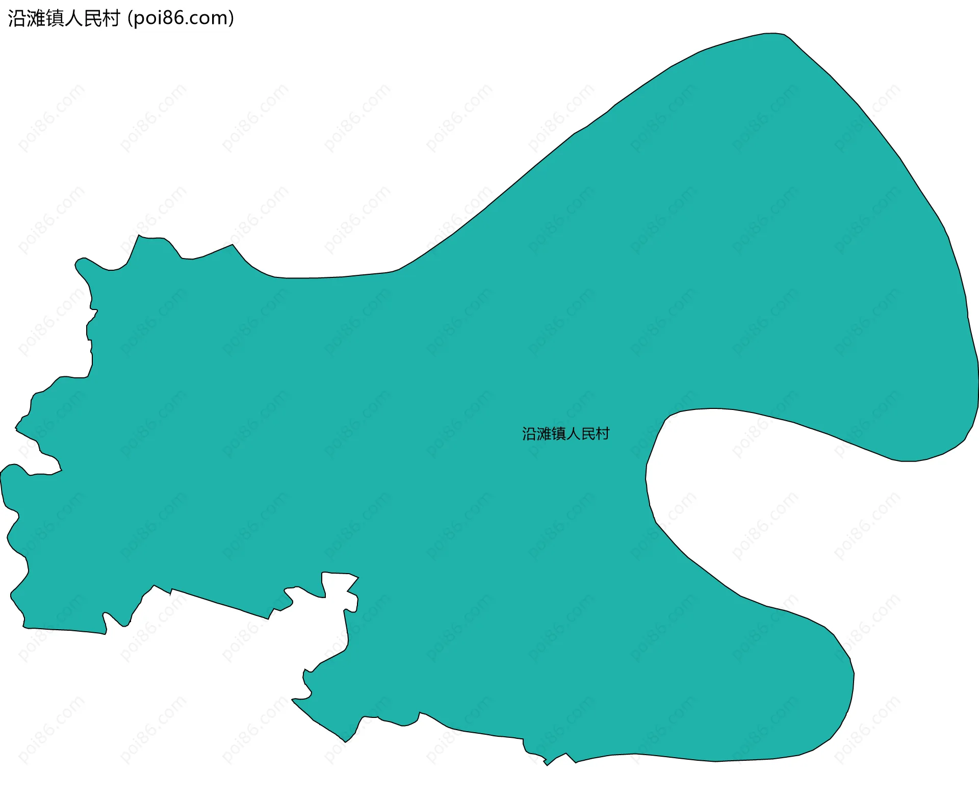 沿滩镇人民村边界地图