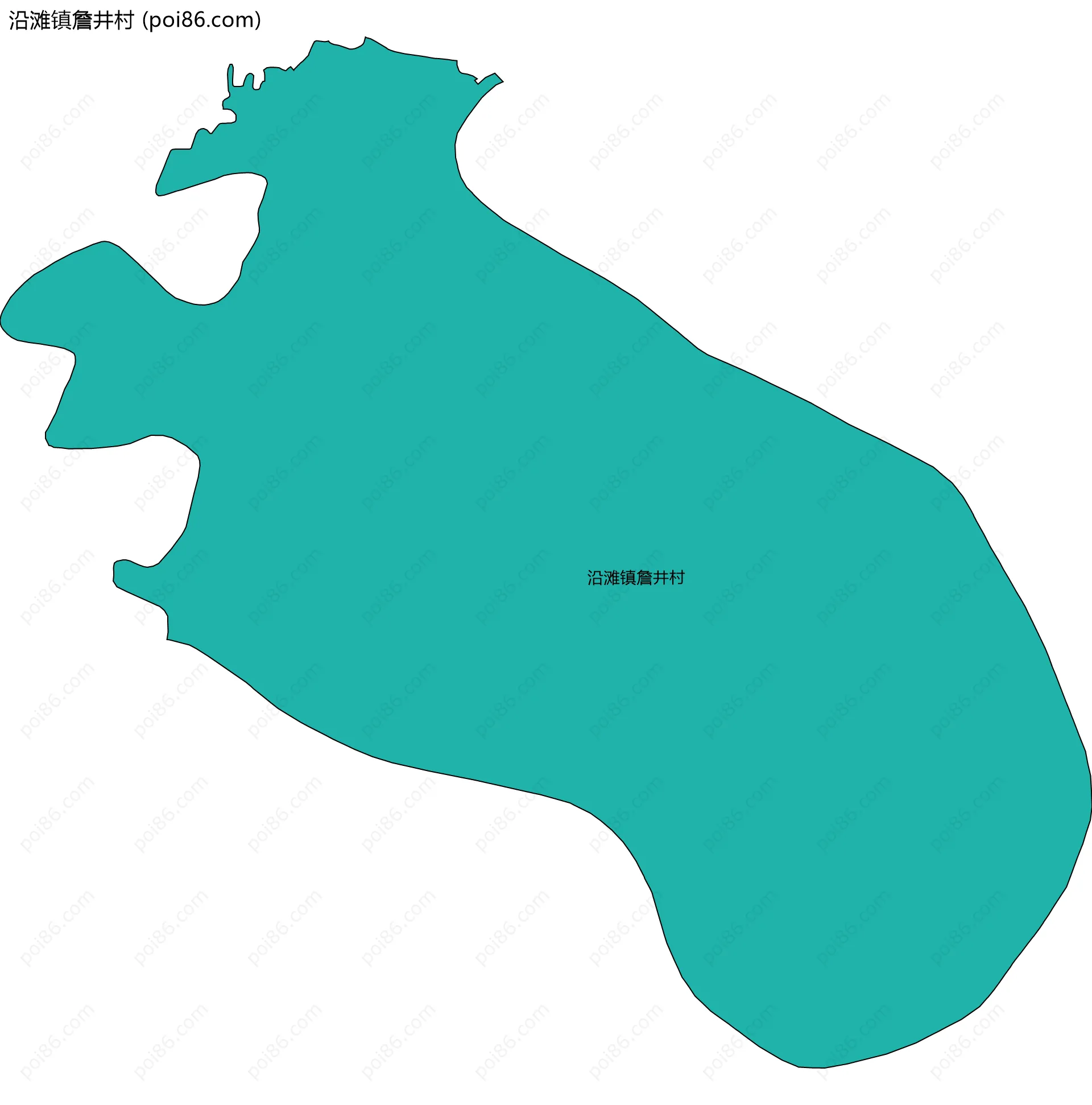 沿滩镇詹井村边界地图