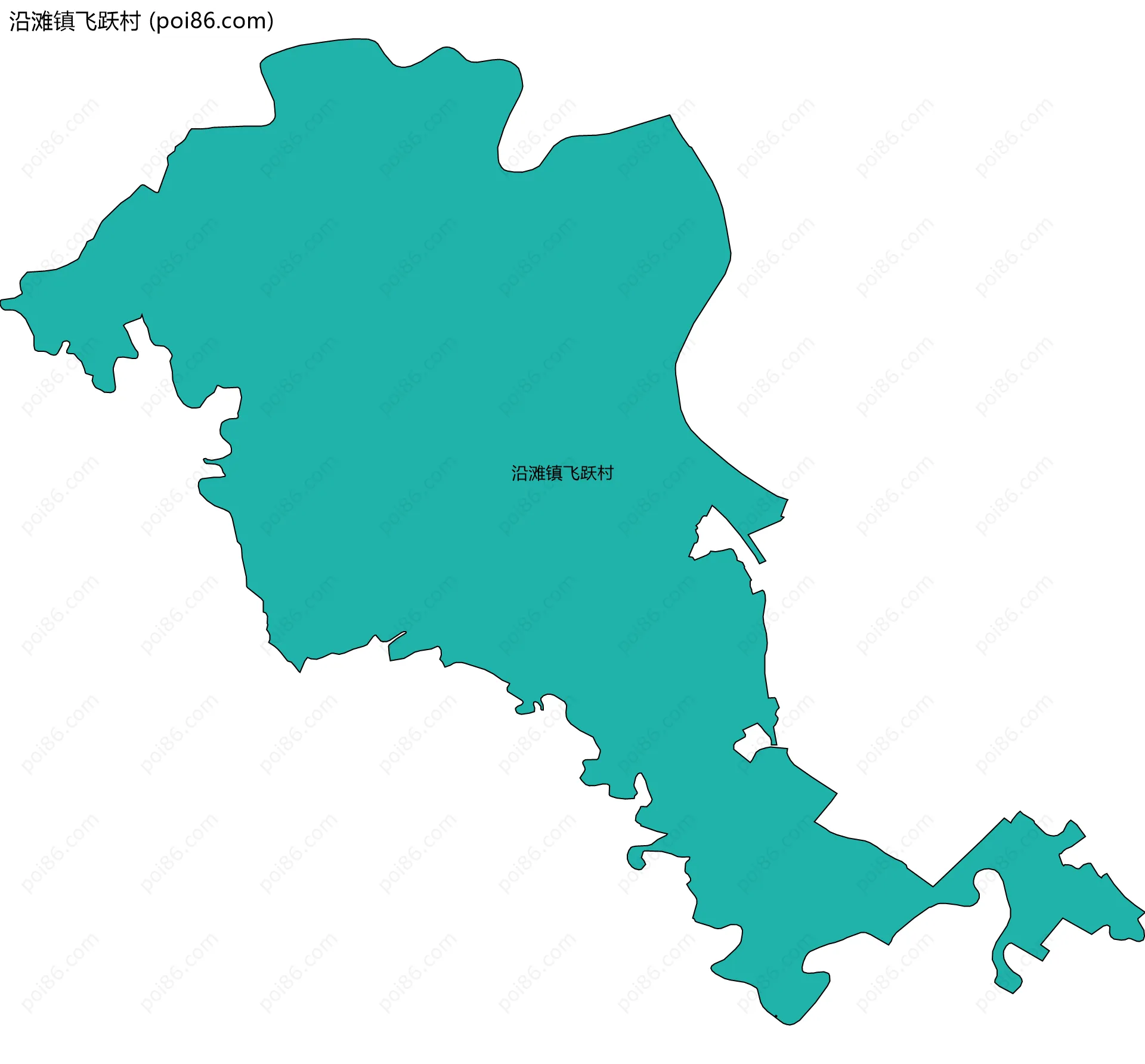 沿滩镇飞跃村边界地图