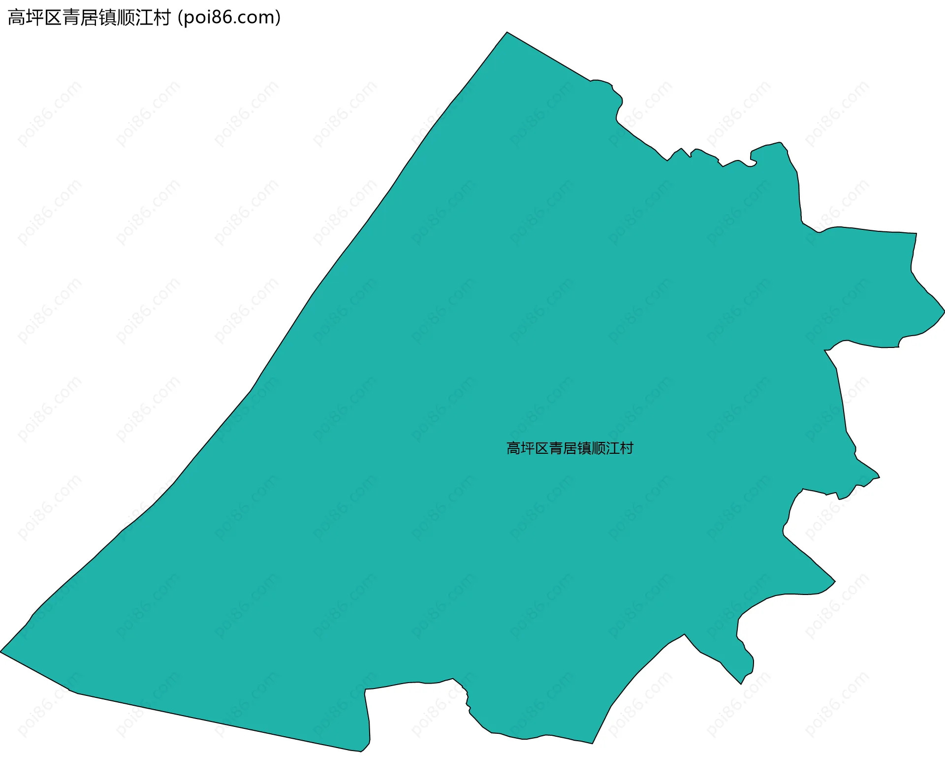 高坪区青居镇顺江村边界地图