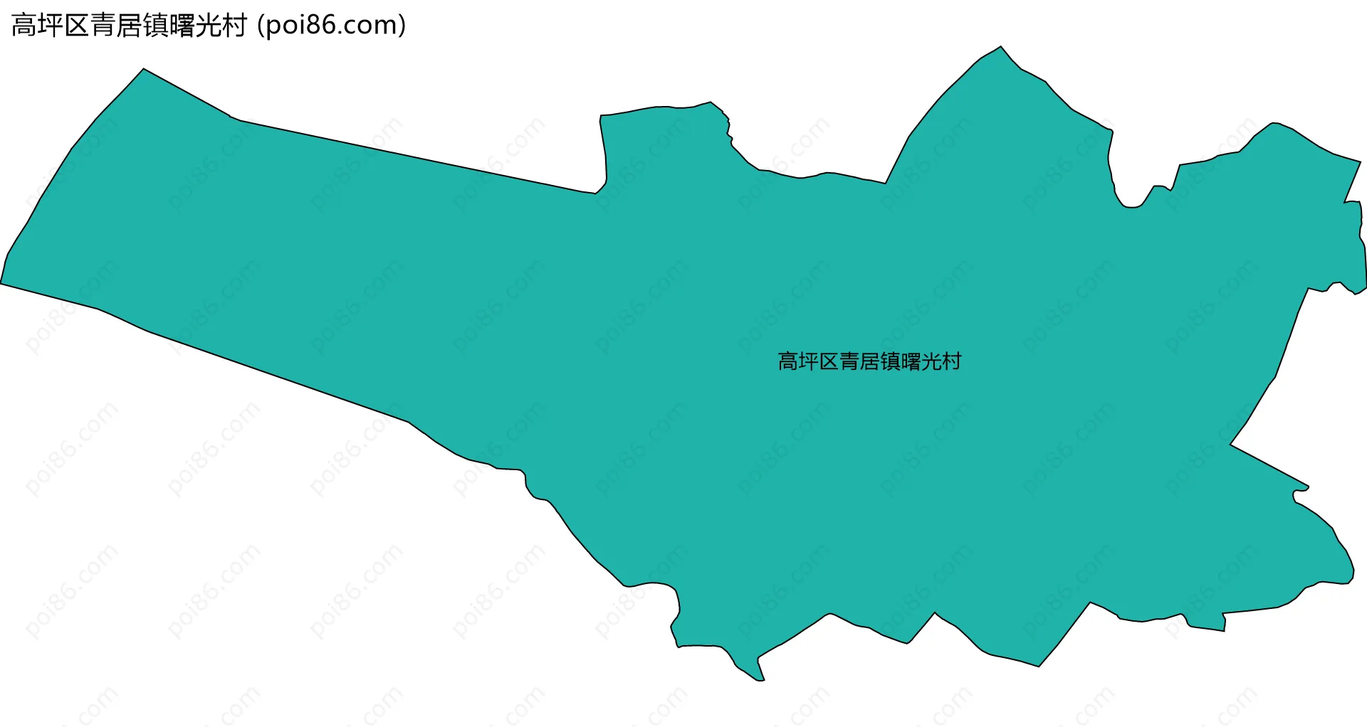 高坪区青居镇曙光村边界地图