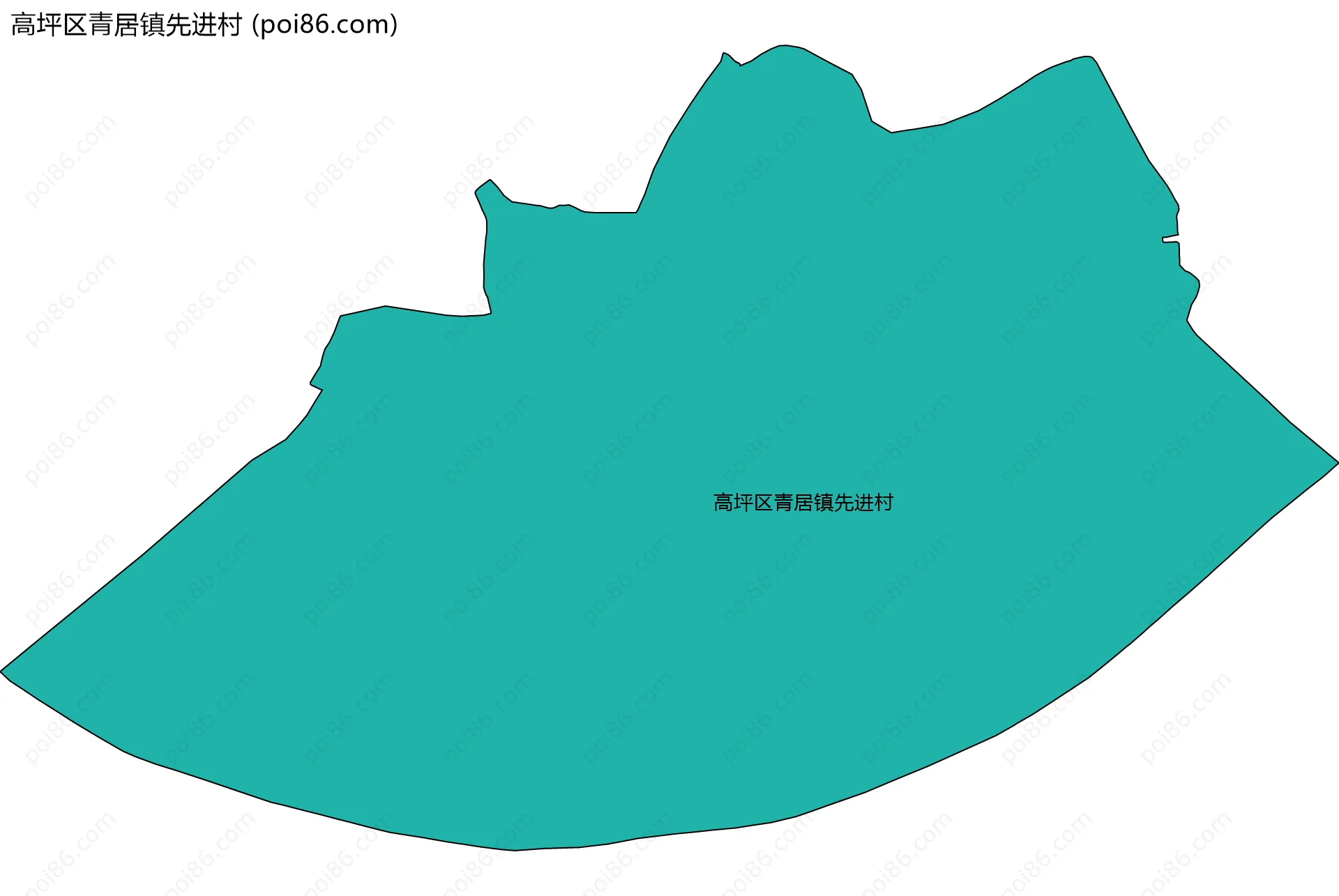 高坪区青居镇先进村边界地图