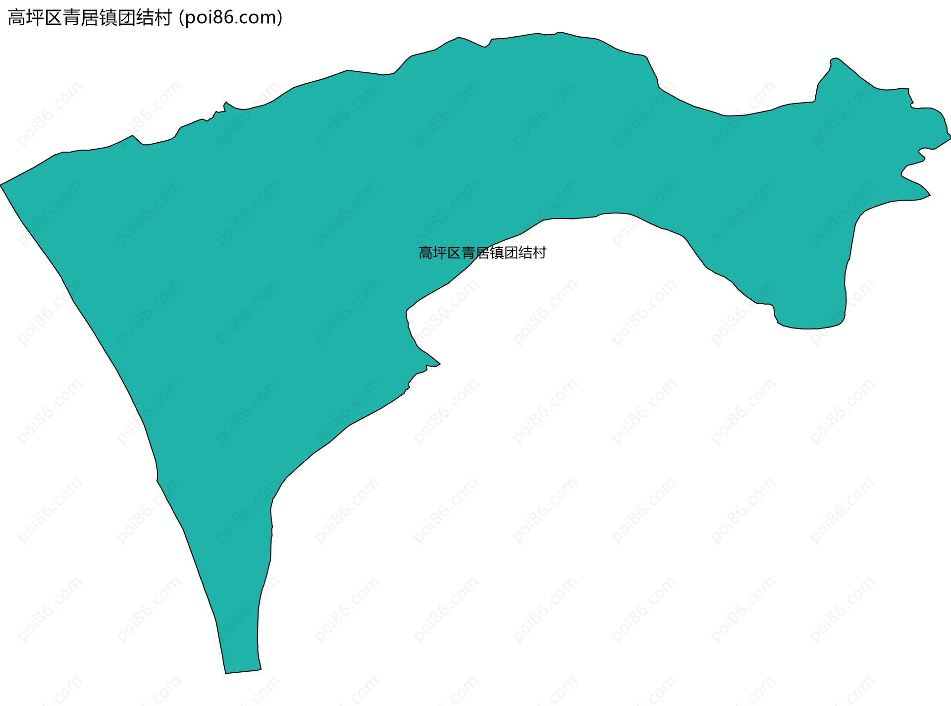 高坪区青居镇团结村边界地图