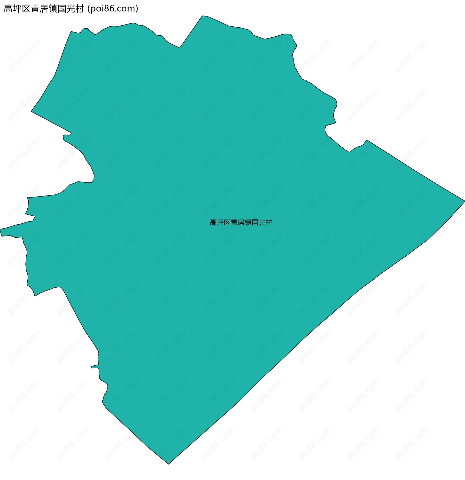 高坪区青居镇国光村边界地图