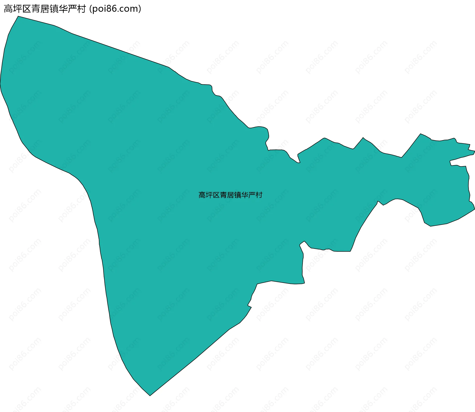高坪区青居镇华严村边界地图