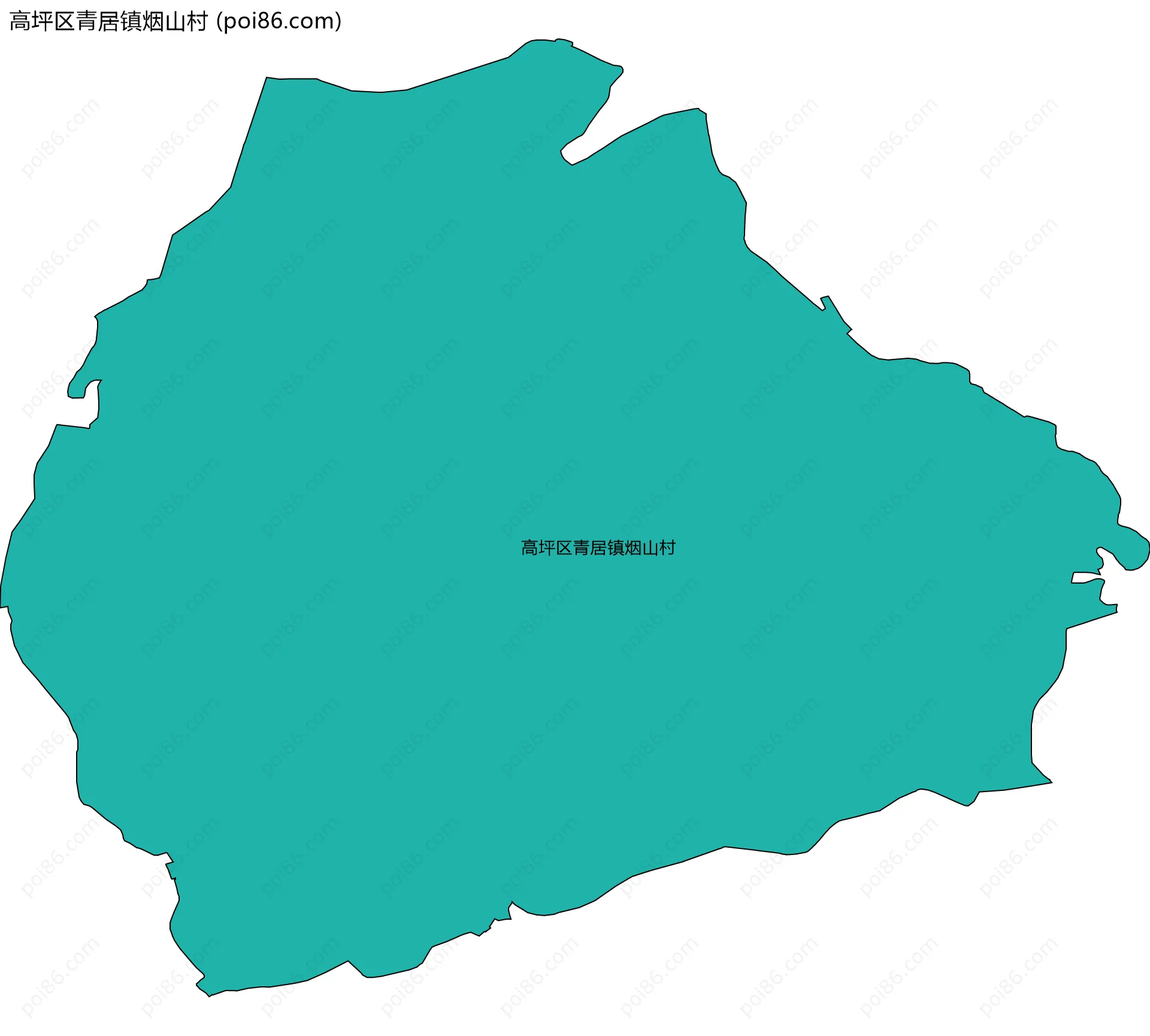 高坪区青居镇烟山村边界地图